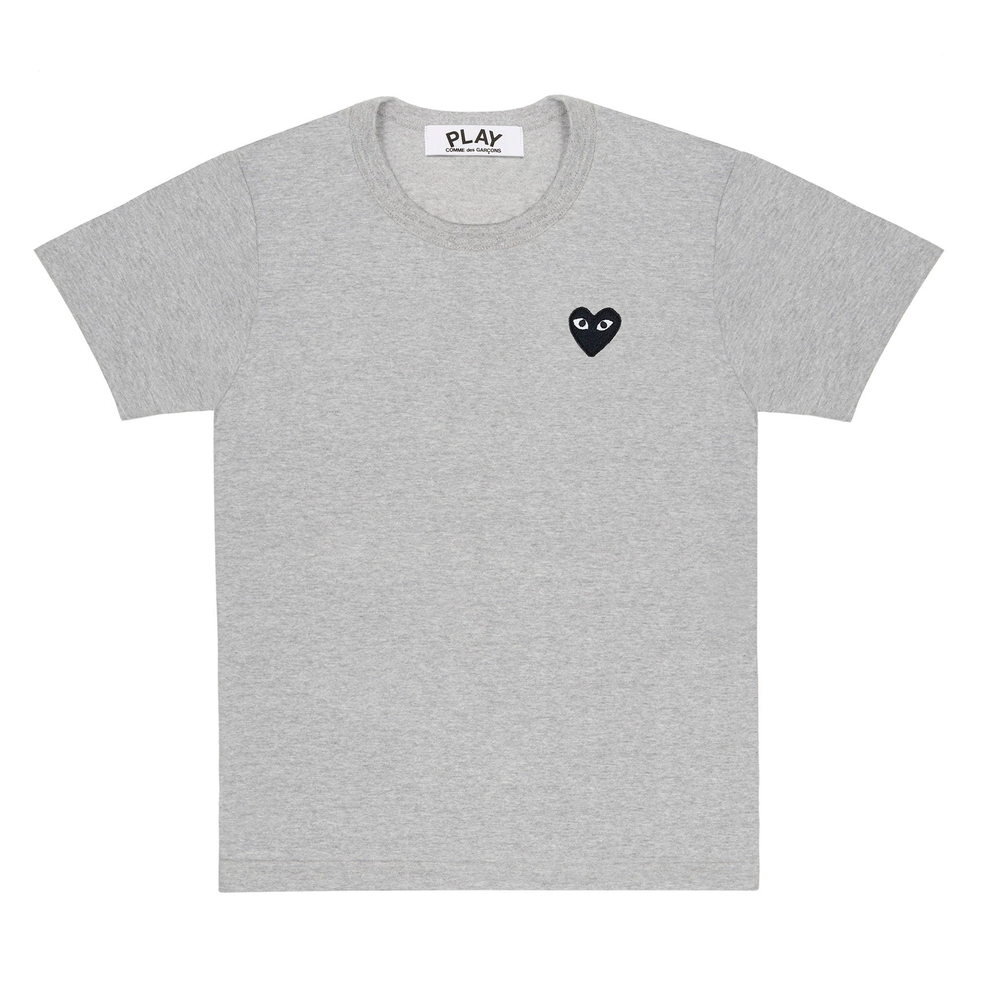 Play - Black Heart T-Shirt - (Grey) by COMME DES GARCONS