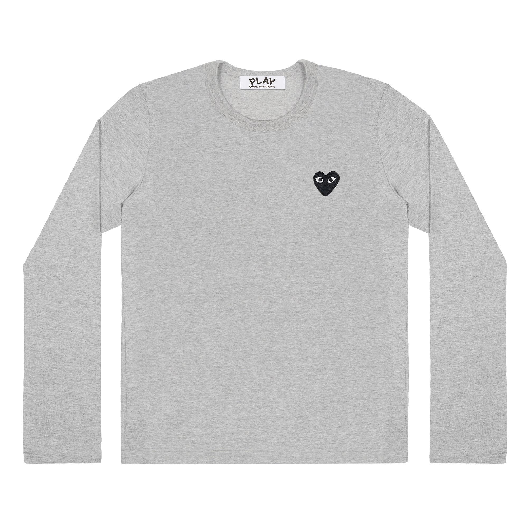 Play - Black T-Shirt - (Grey) by COMME DES GARCONS