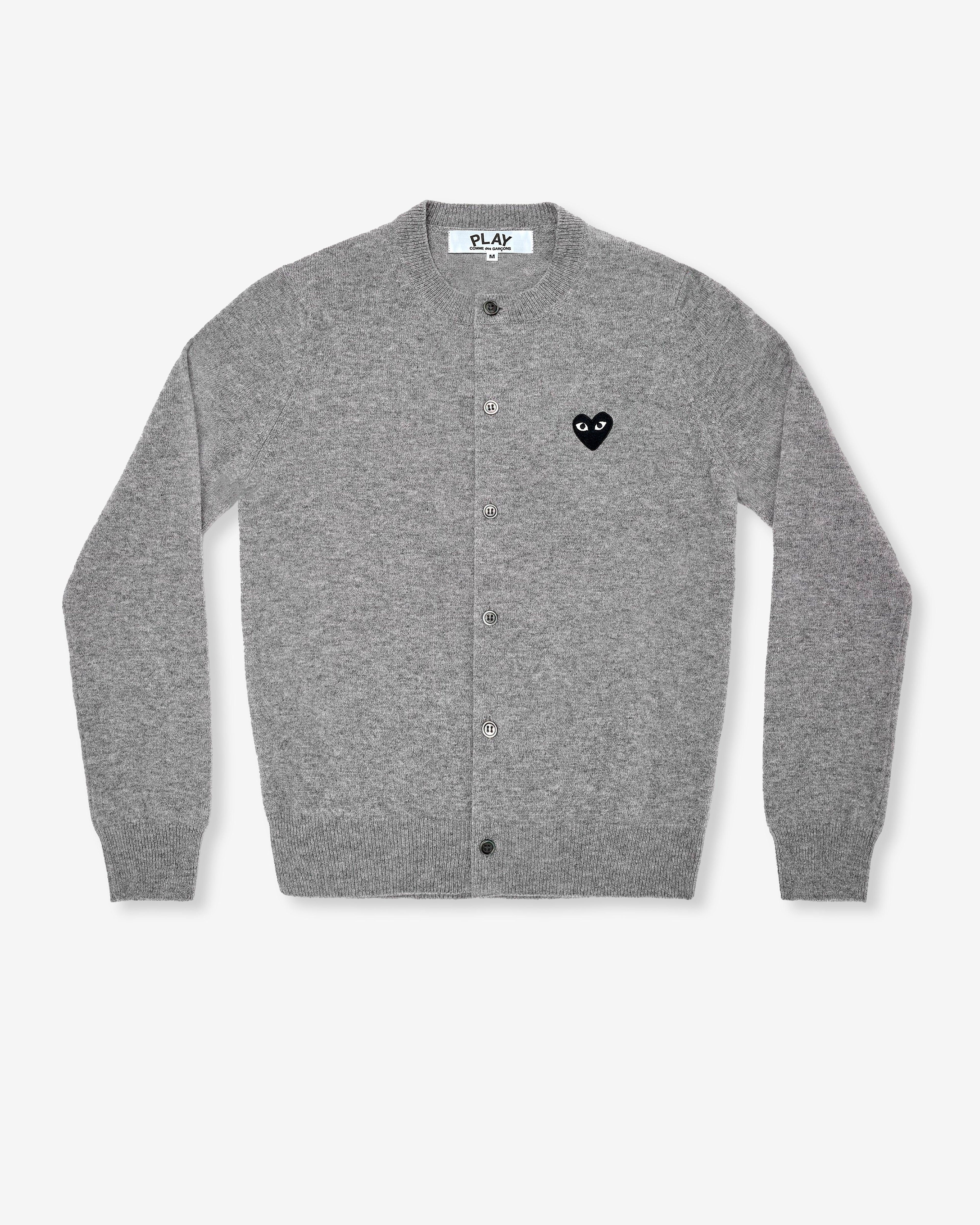 Play Comme des Garçons - Black Cardigan - (Grey) by COMME DES GARCONS