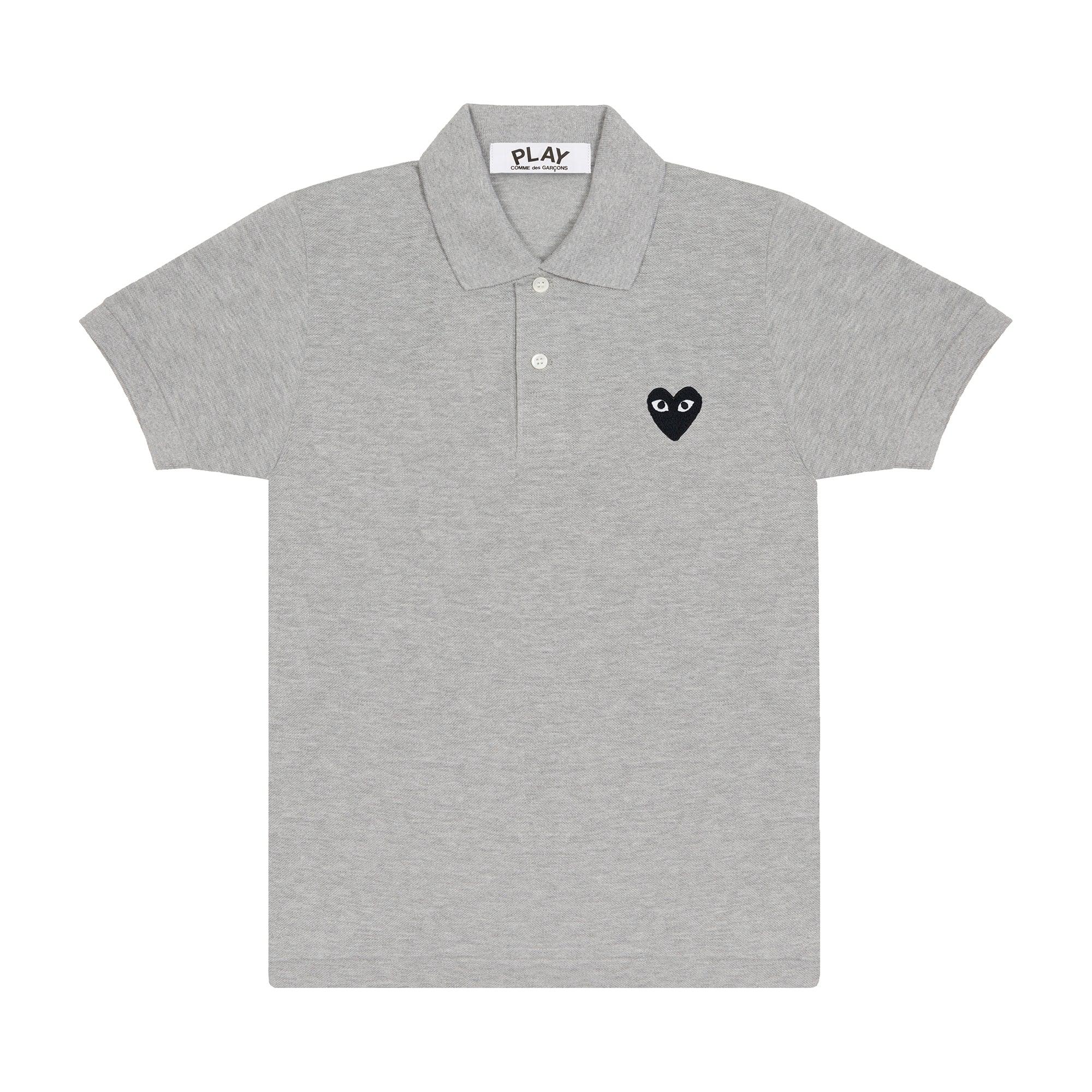 Play Comme des Garçons - Black Polo Shirt - (Grey) by COMME DES GARCONS
