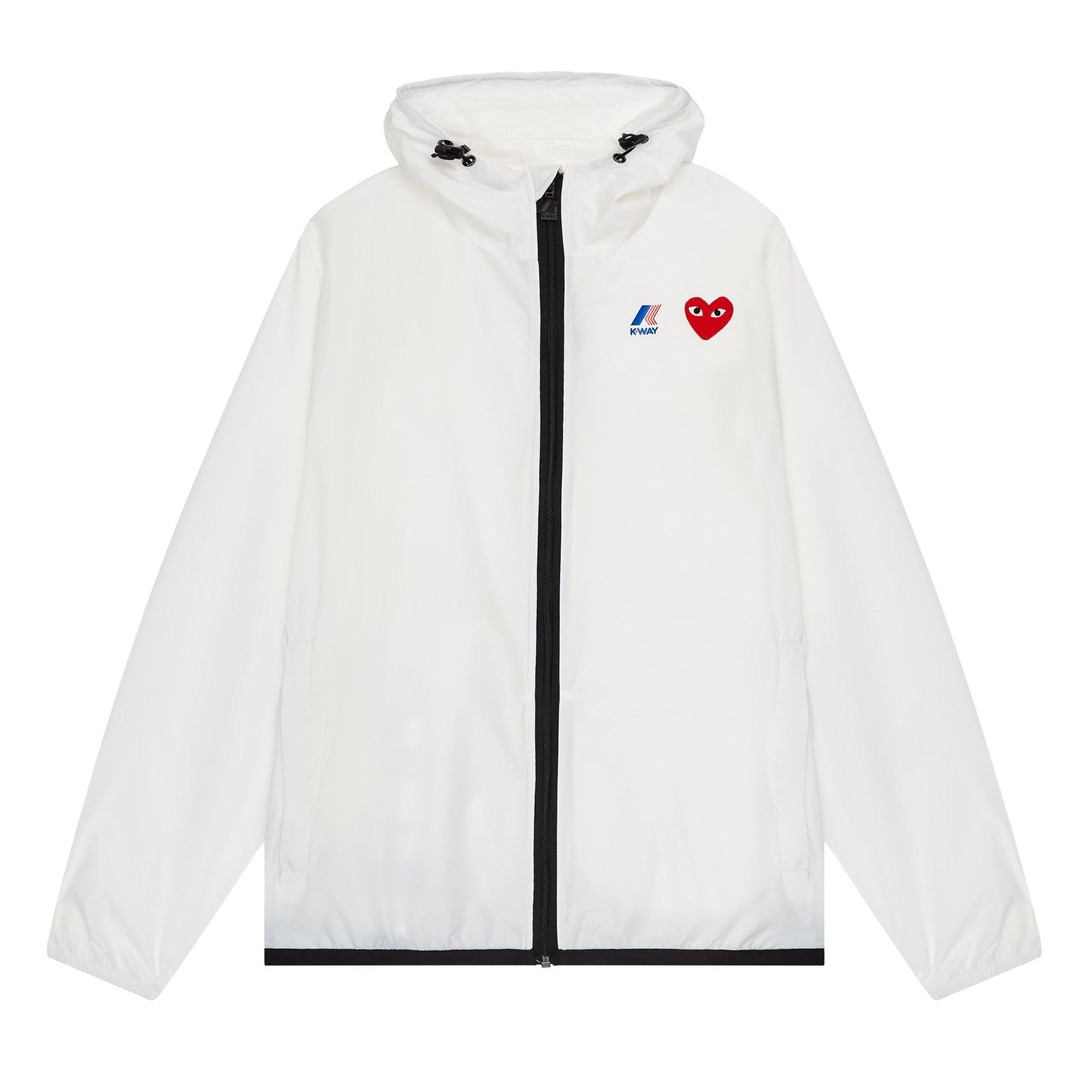 Play Comme des Garçons - K-WAY Le Vrai Zip Jacket - (White) by COMME DES GARCONS