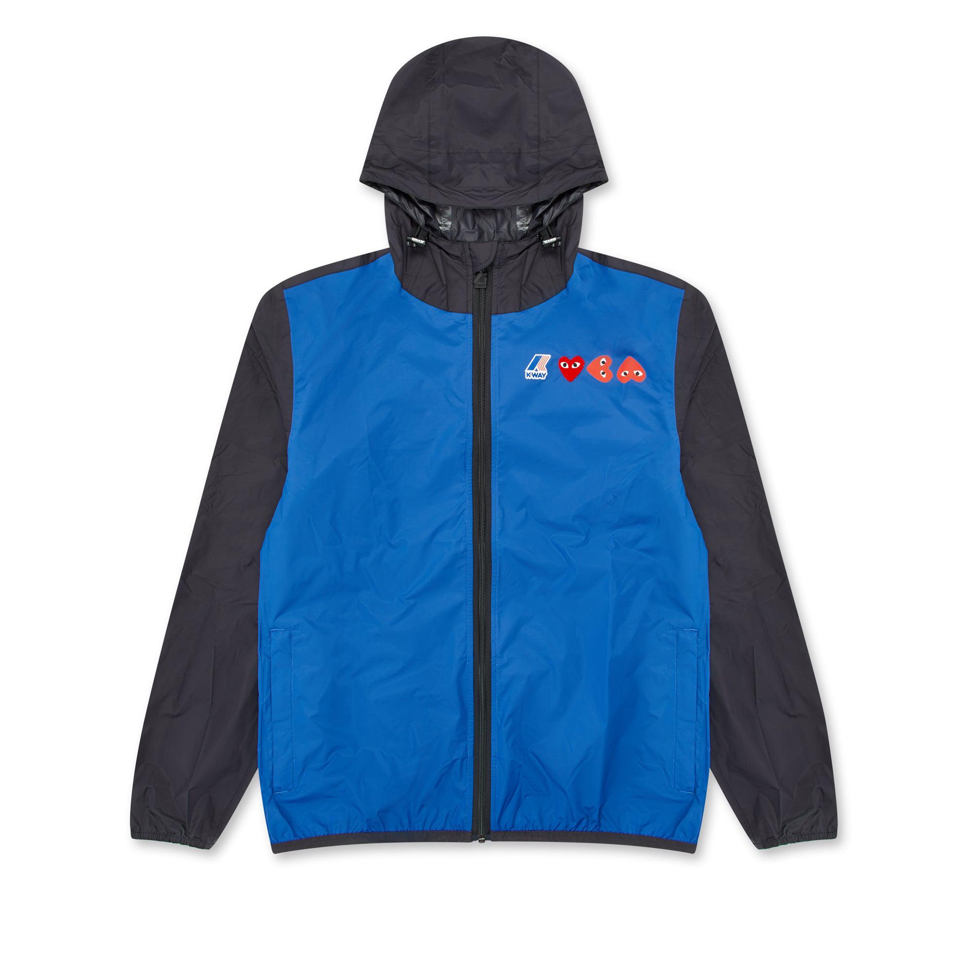Play Comme des Garçons - K-Way Zip Jacket - (Blue/Black) by COMME DES GARCONS