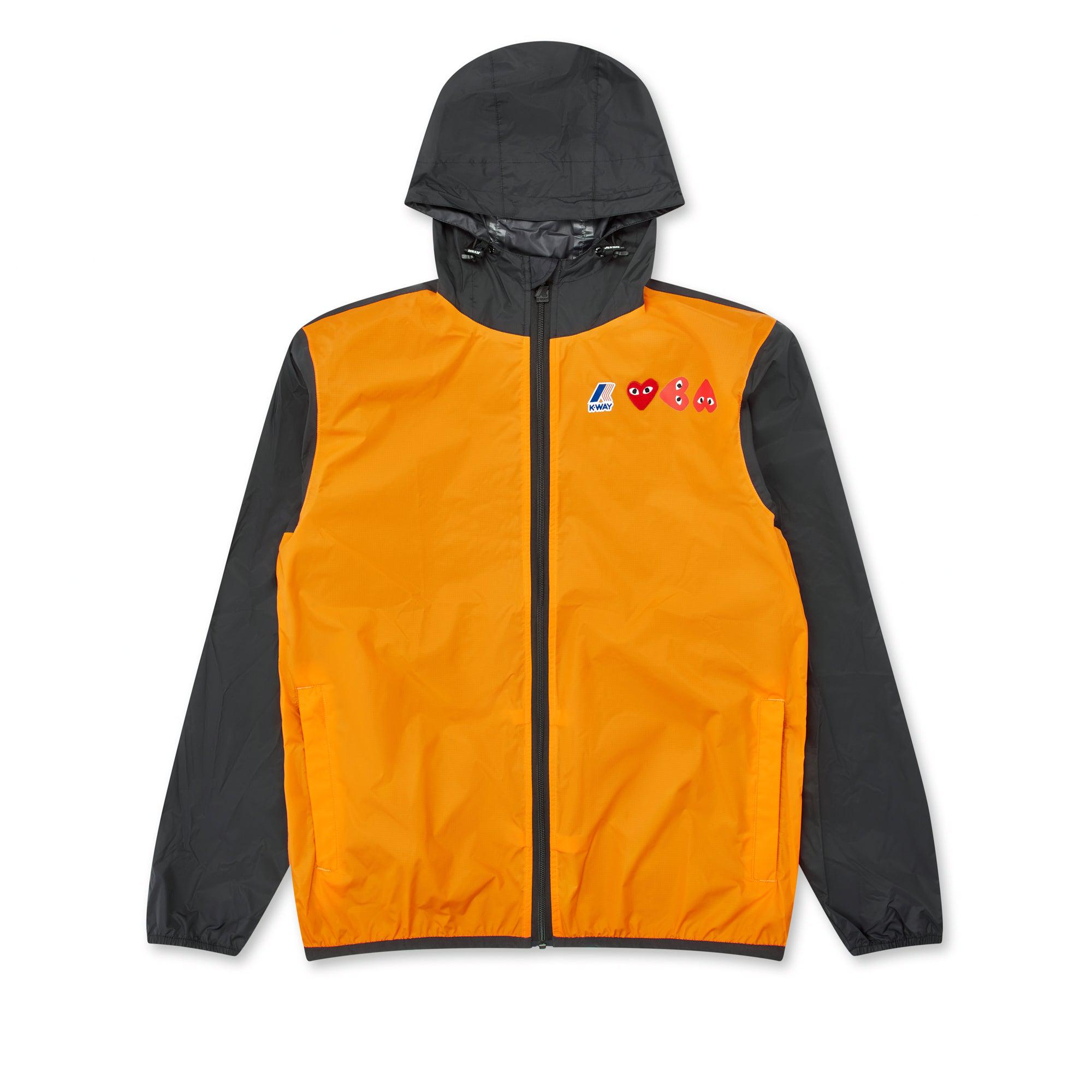 Play Comme des Garçons - K-Way Zip Jacket - (Orange/Black) by COMME DES GARCONS