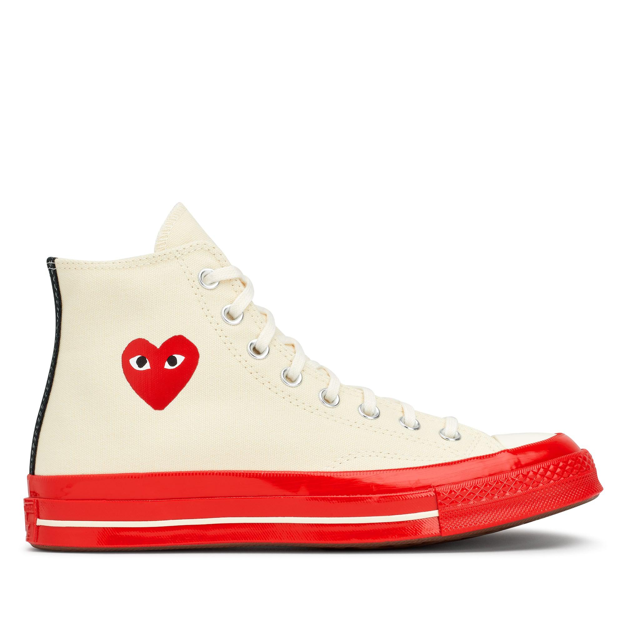 Play Converse - Chuck 70 High Top - (Red/White) by COMME DES GARCONS