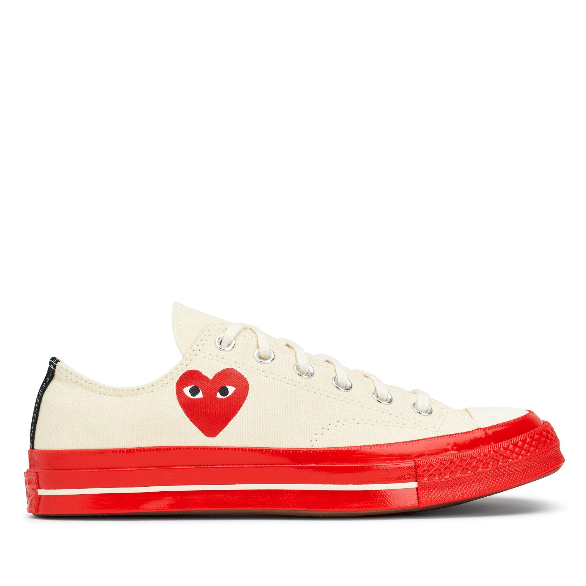 Play Converse - Chuck 70 Low Top - (Red/White) by COMME DES GARCONS