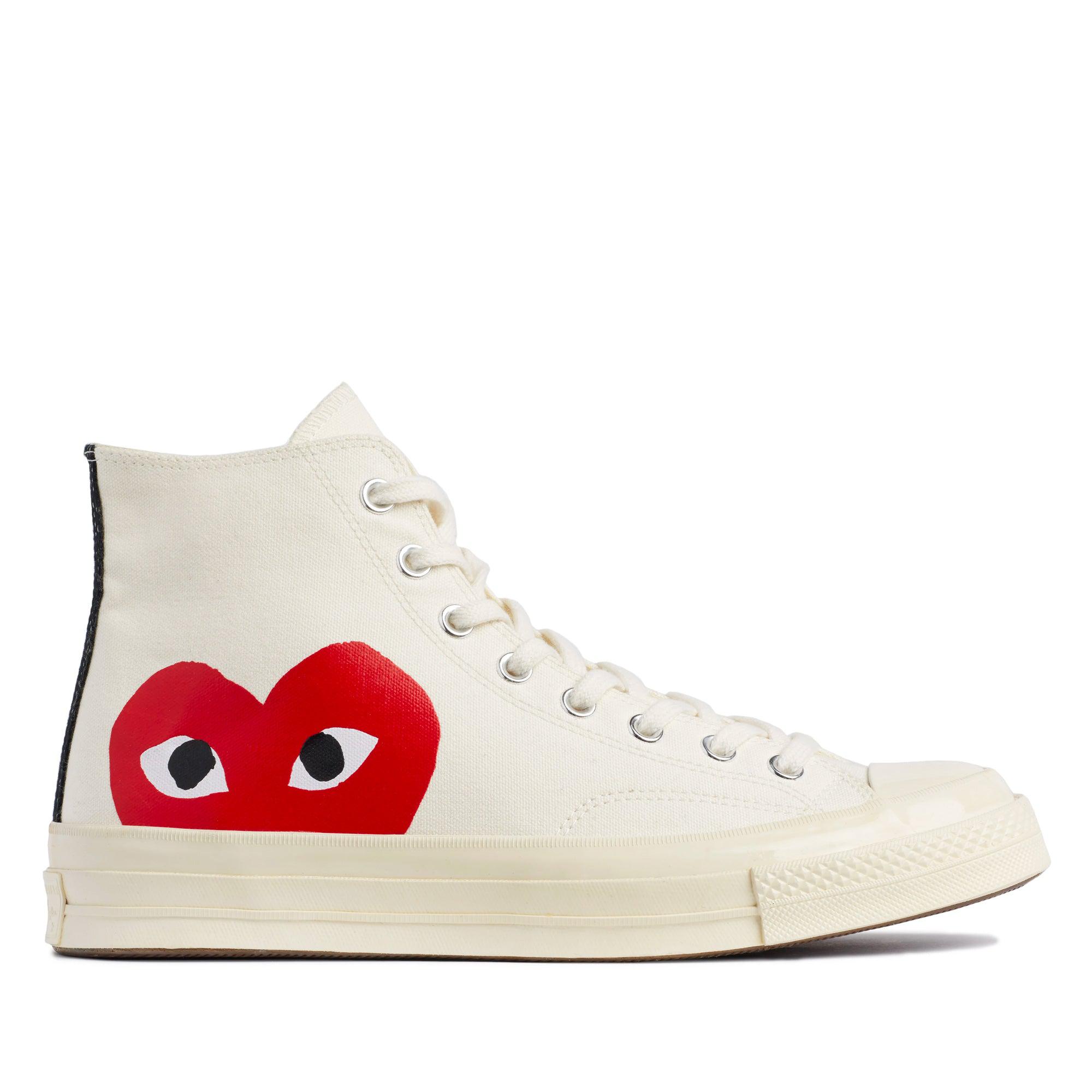 Play Converse - Red Heart Chuck Taylor All Star ’70 High Sneakers - (White) by COMME DES GARCONS