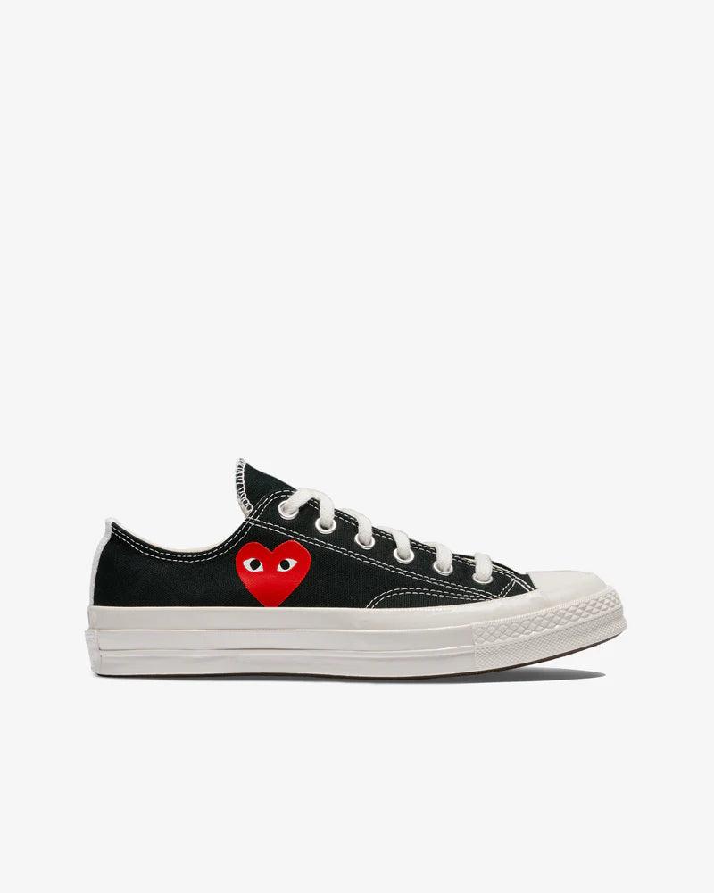 Play Converse - Small Red Heart All Star '70 Low Sneakers - (Black) by COMME DES GARCONS