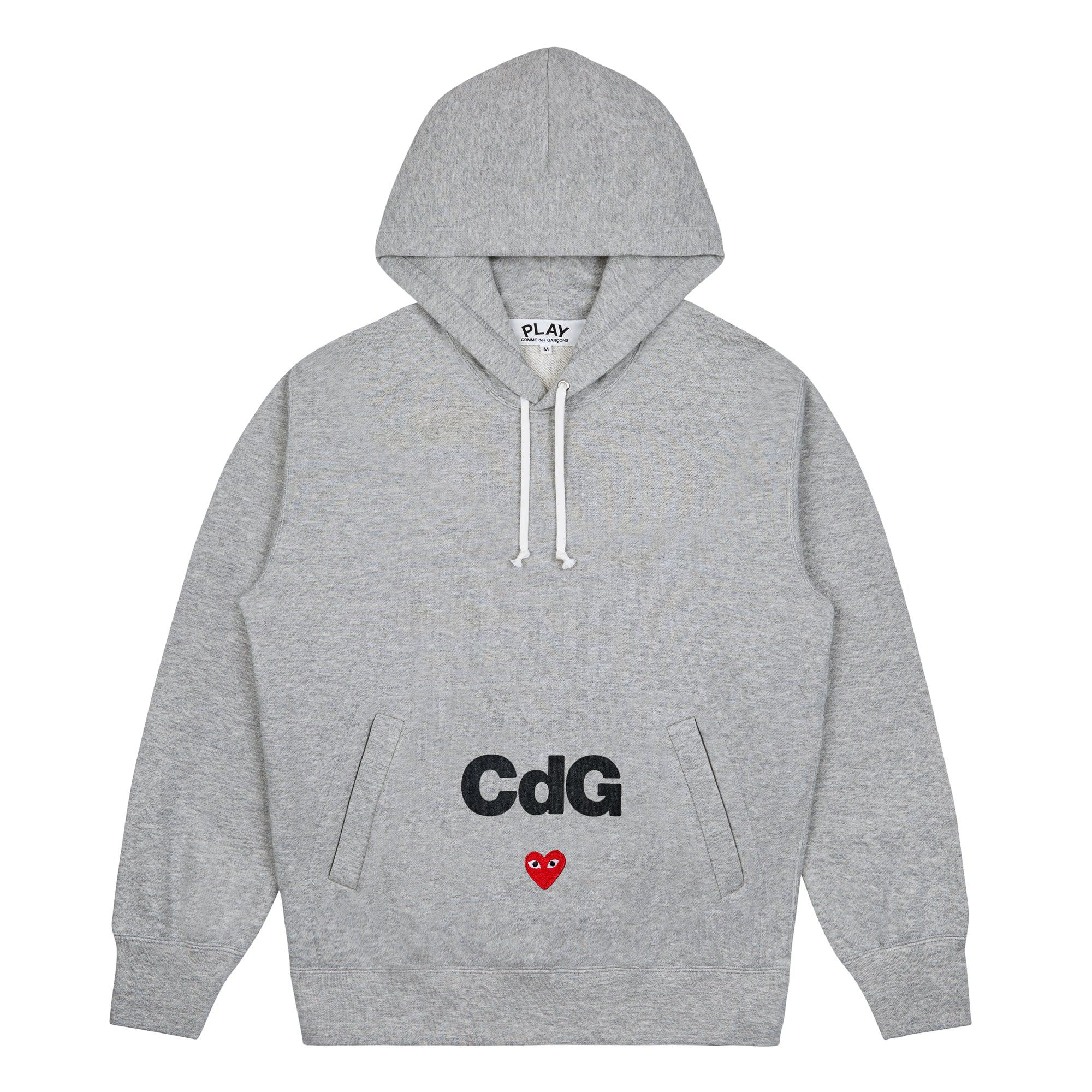 Play - Hoodie - (Grey) by COMME DES GARCONS