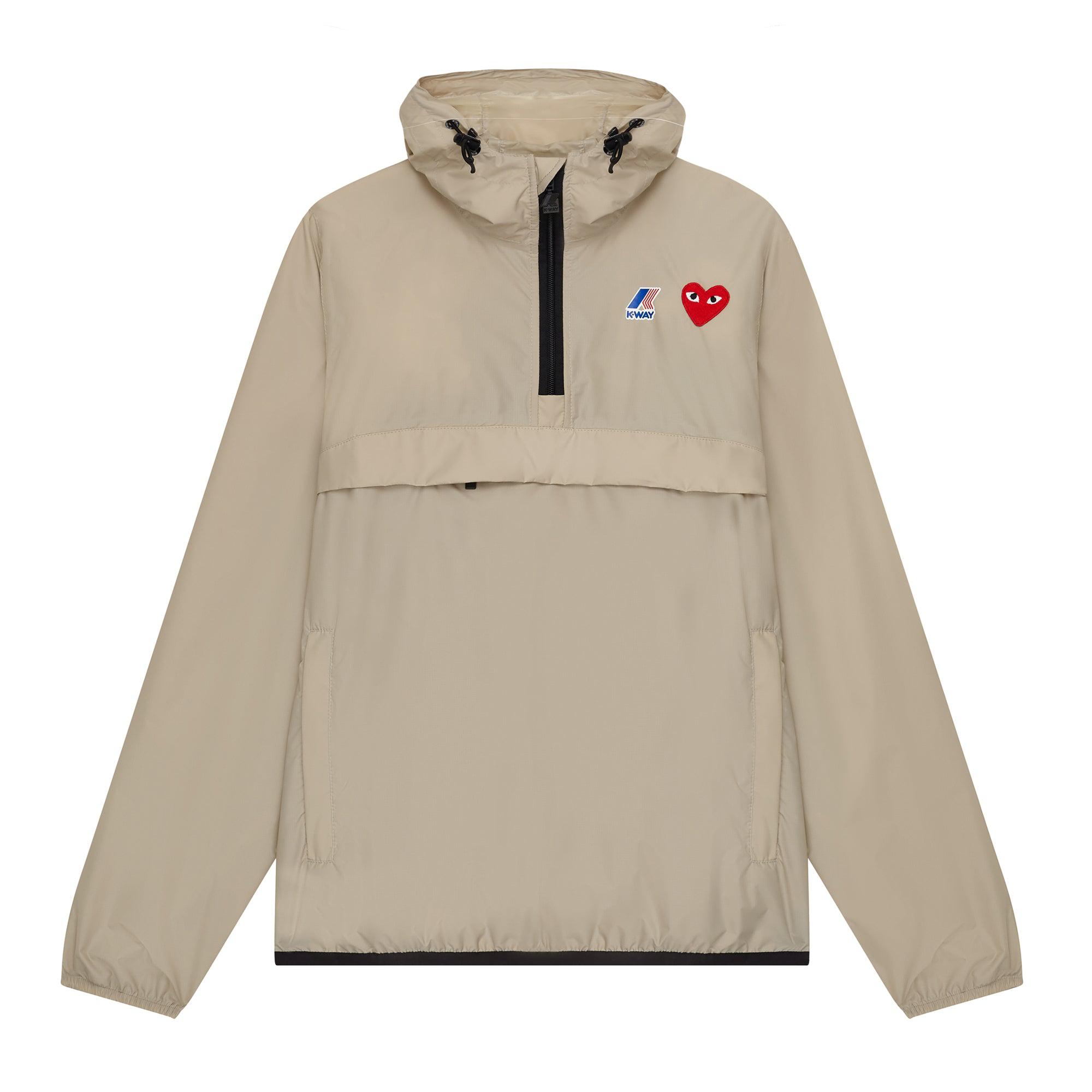 Play - K-Way Half Zip Jacket - (Beige) by COMME DES GARCONS