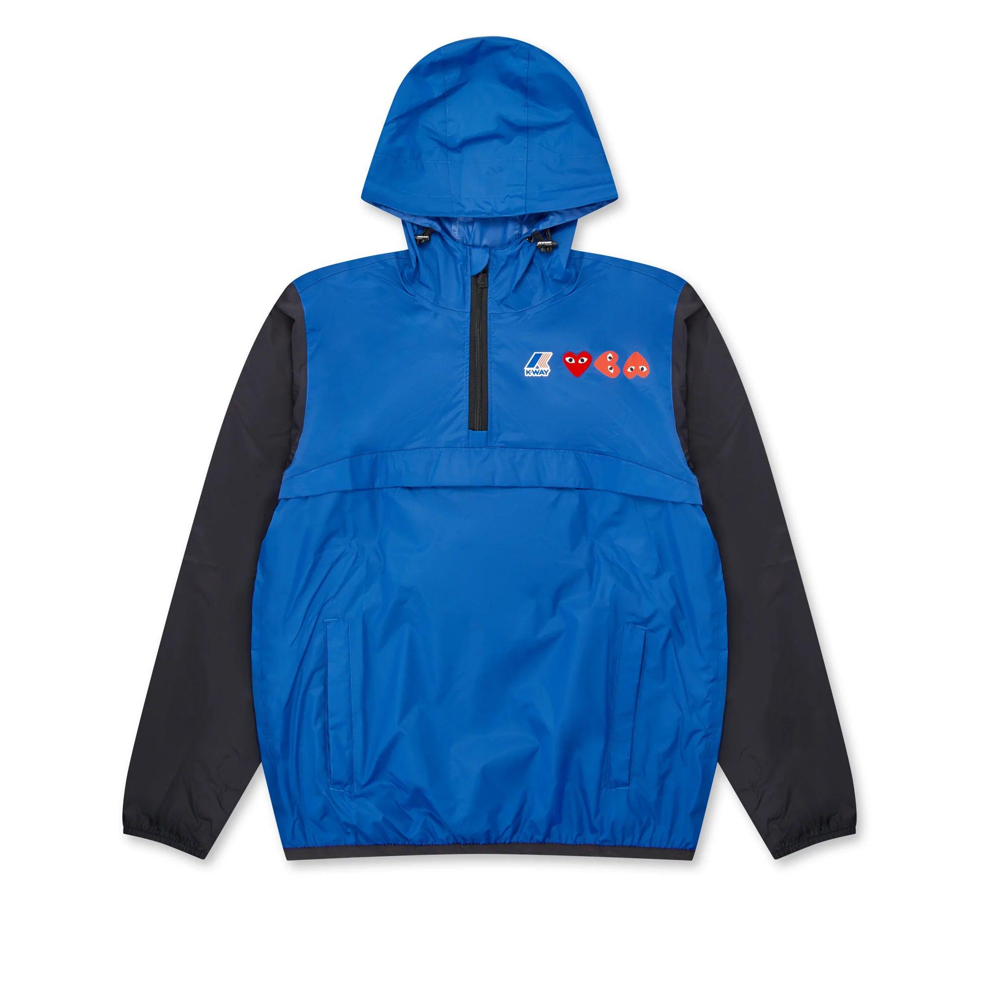 Play - K-Way Half Zip Jacket - (Blue/Black) by COMME DES GARCONS