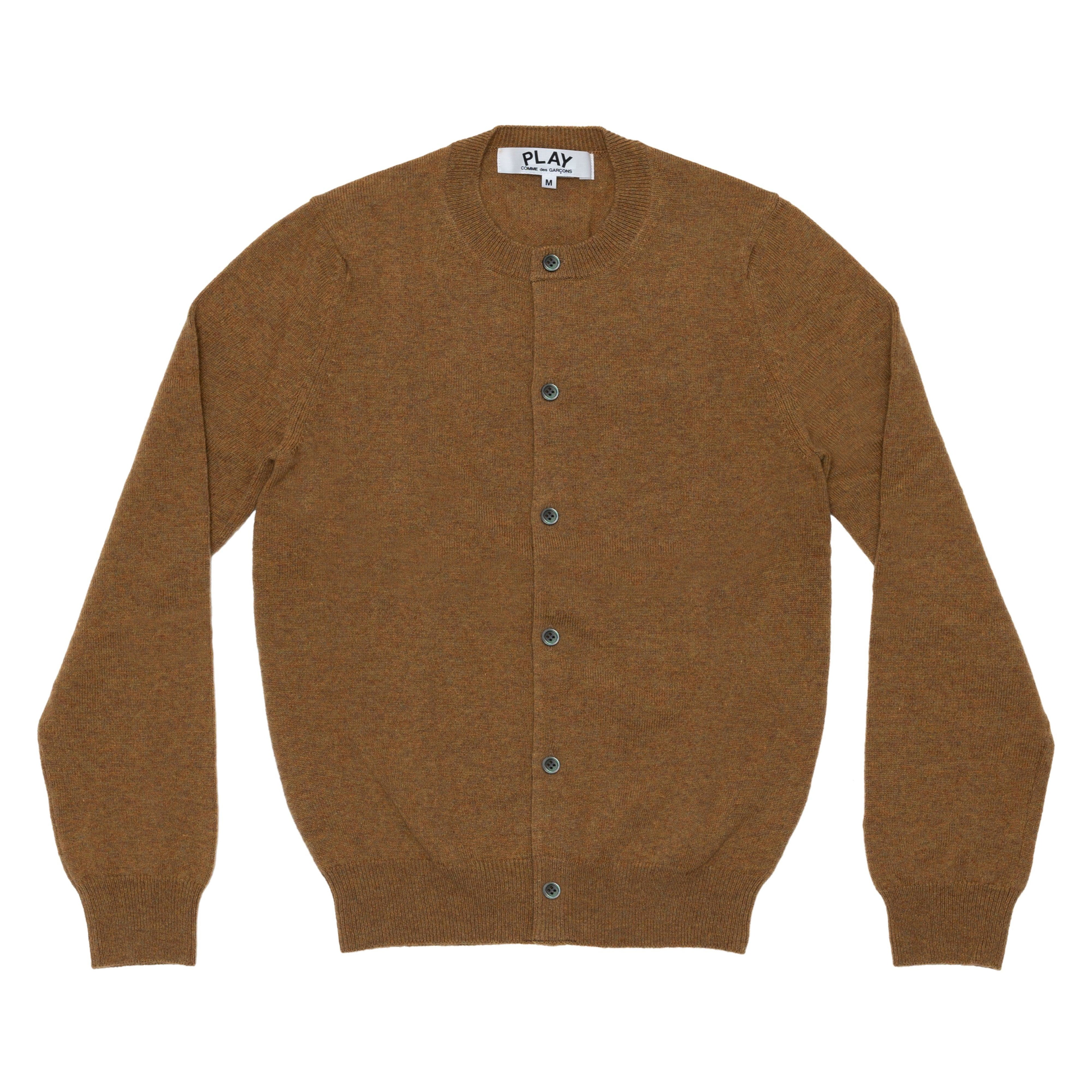 Play - Ladies' Lambswool Cardigan - (Brown) by COMME DES GARCONS