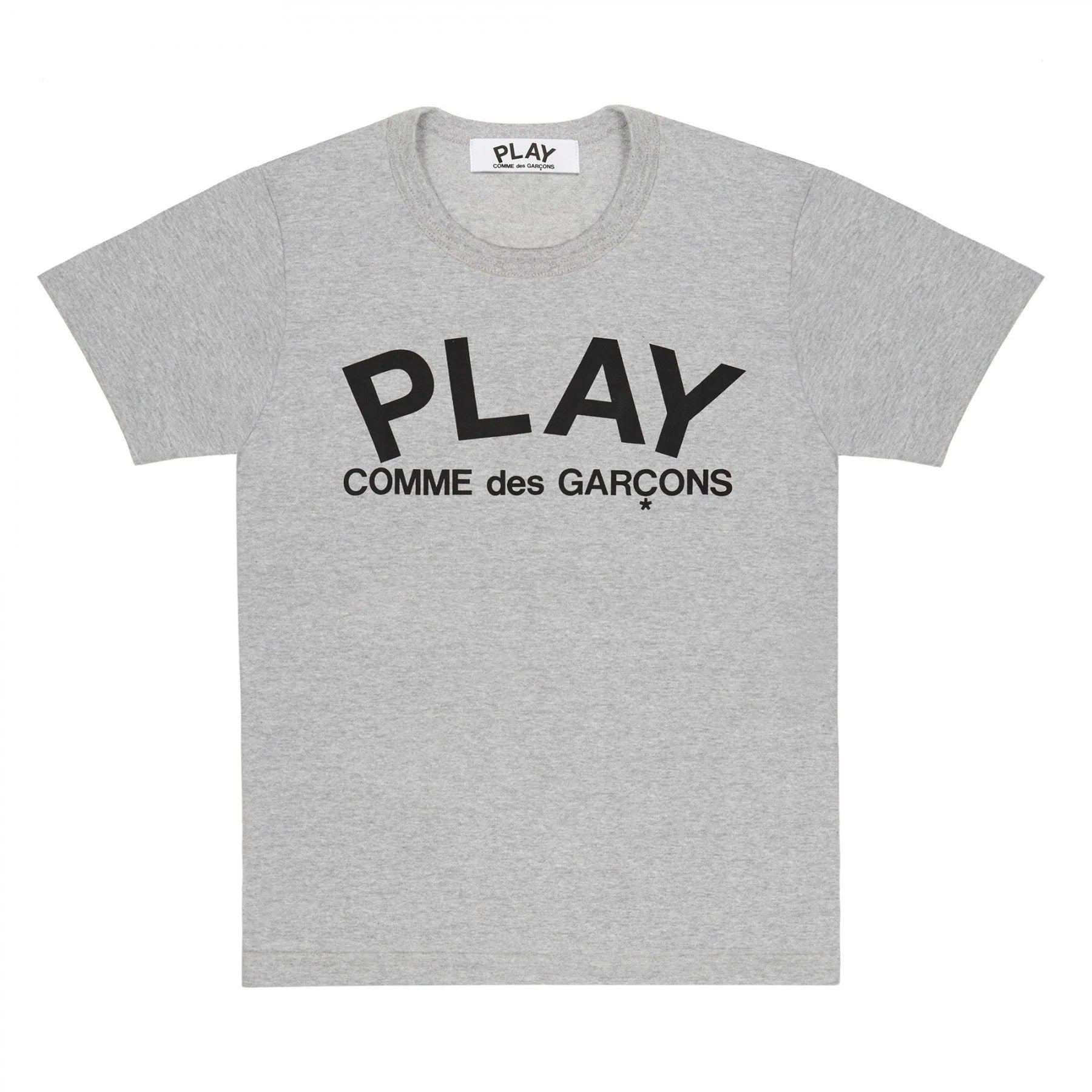 Play - Logo T-Shirt  - (T079)(T080)(Grey) by COMME DES GARCONS