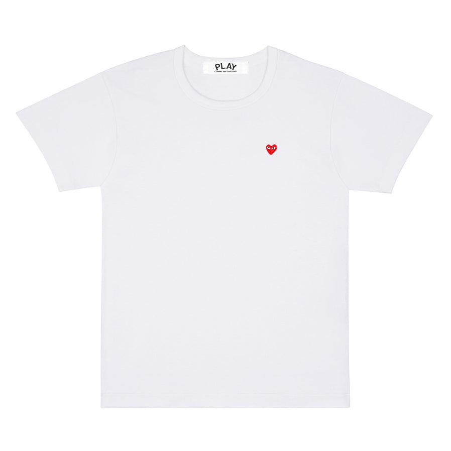 Play - Mini Heart T-Shirt - (White) by COMME DES GARCONS