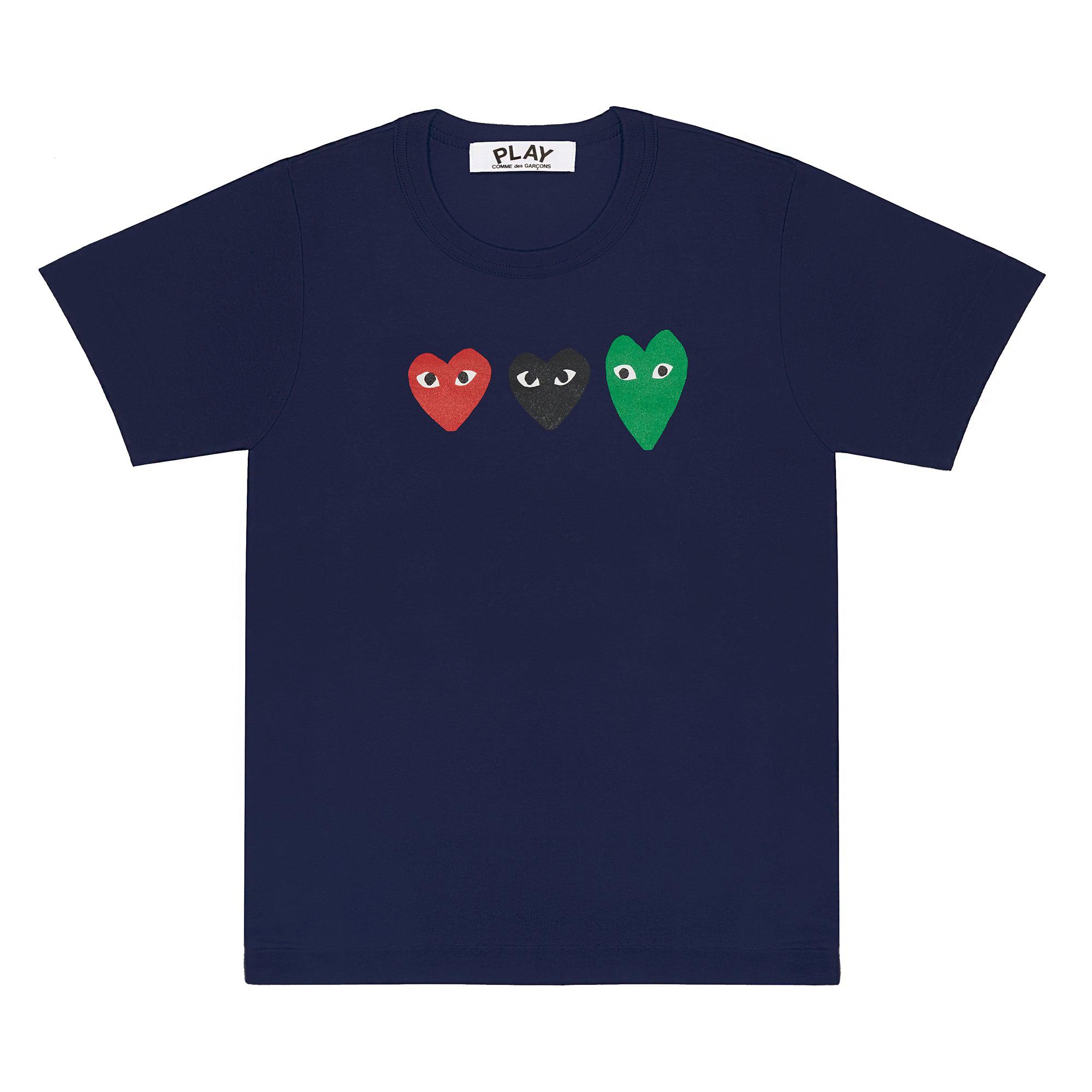 Play - Navy T-Shirt by COMME DES GARCONS