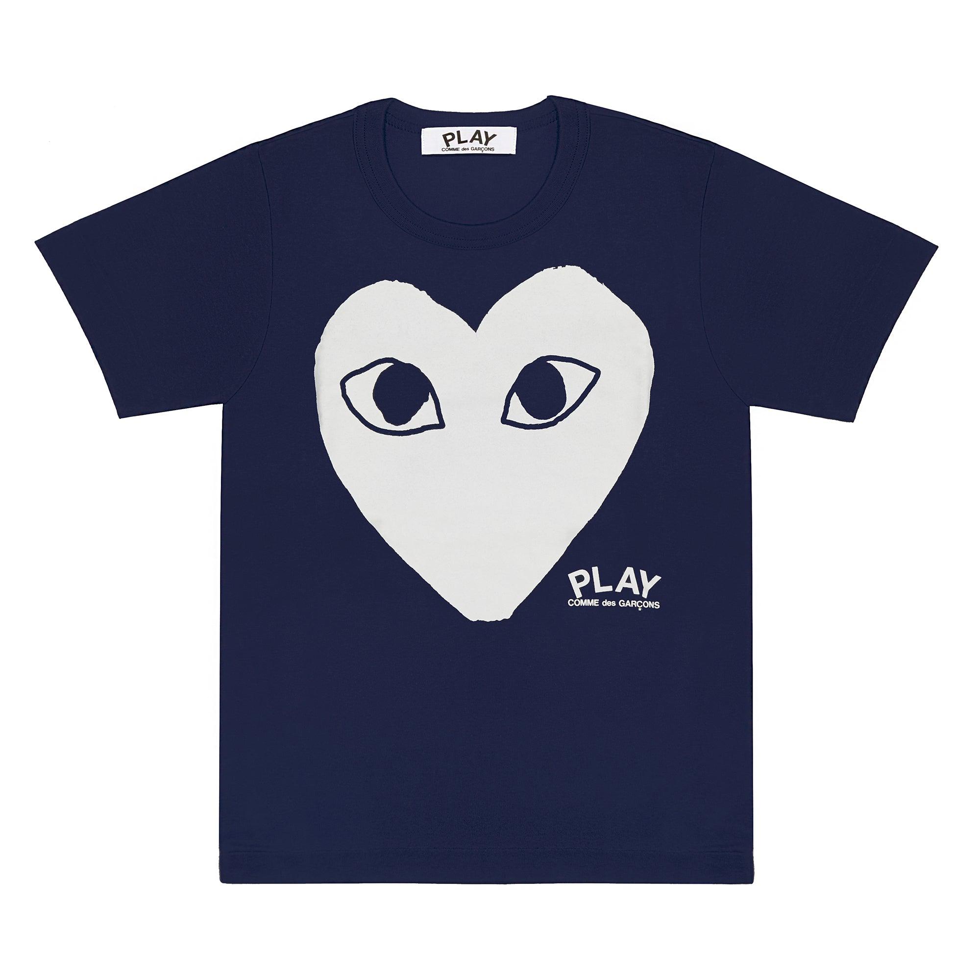 Play - Navy T-Shirt by COMME DES GARCONS