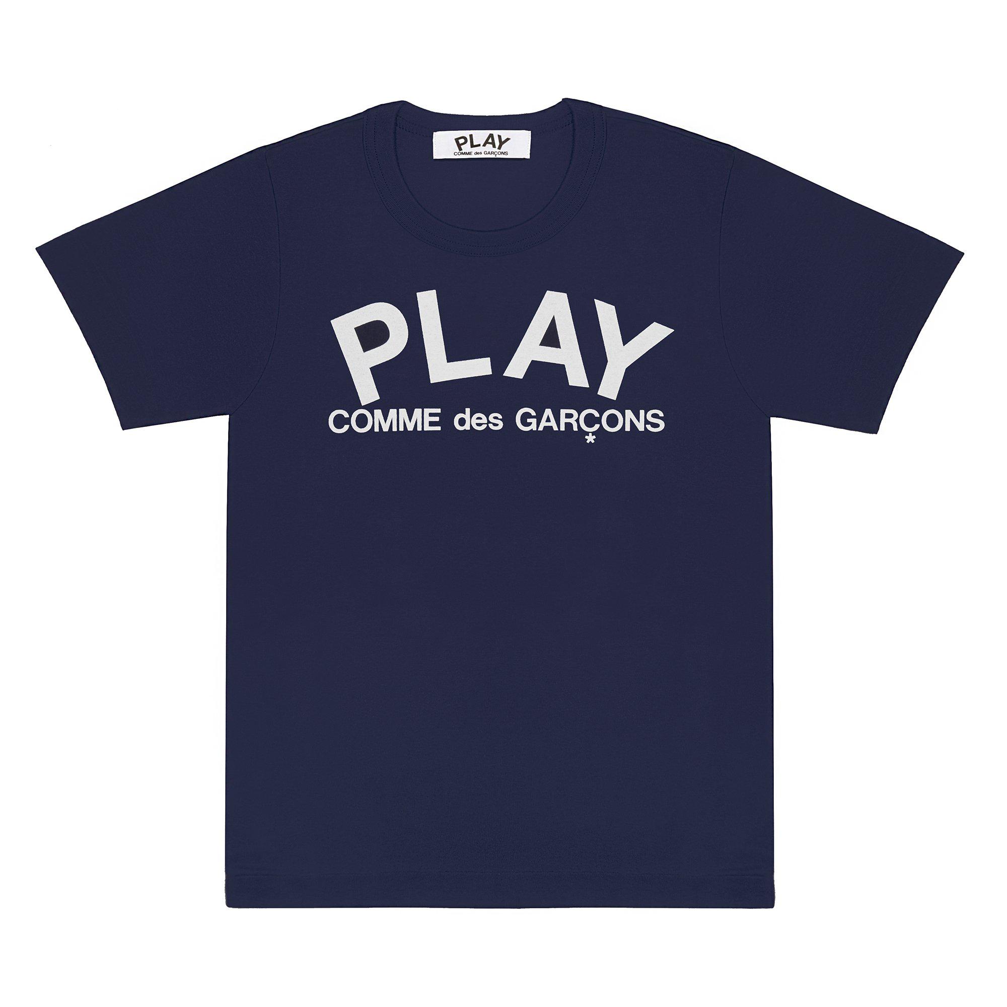 Play - Navy T-Shirt by COMME DES GARCONS