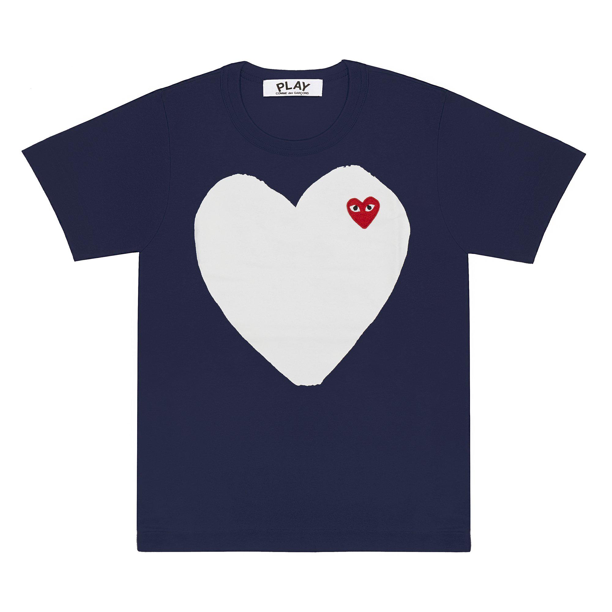 Play - Navy T-Shirt by COMME DES GARCONS