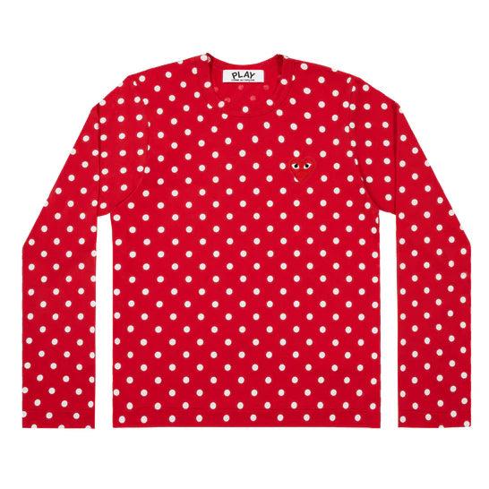 Play - Polka Dot T-Shirt - (T165)(T166)(Red) by COMME DES GARCONS