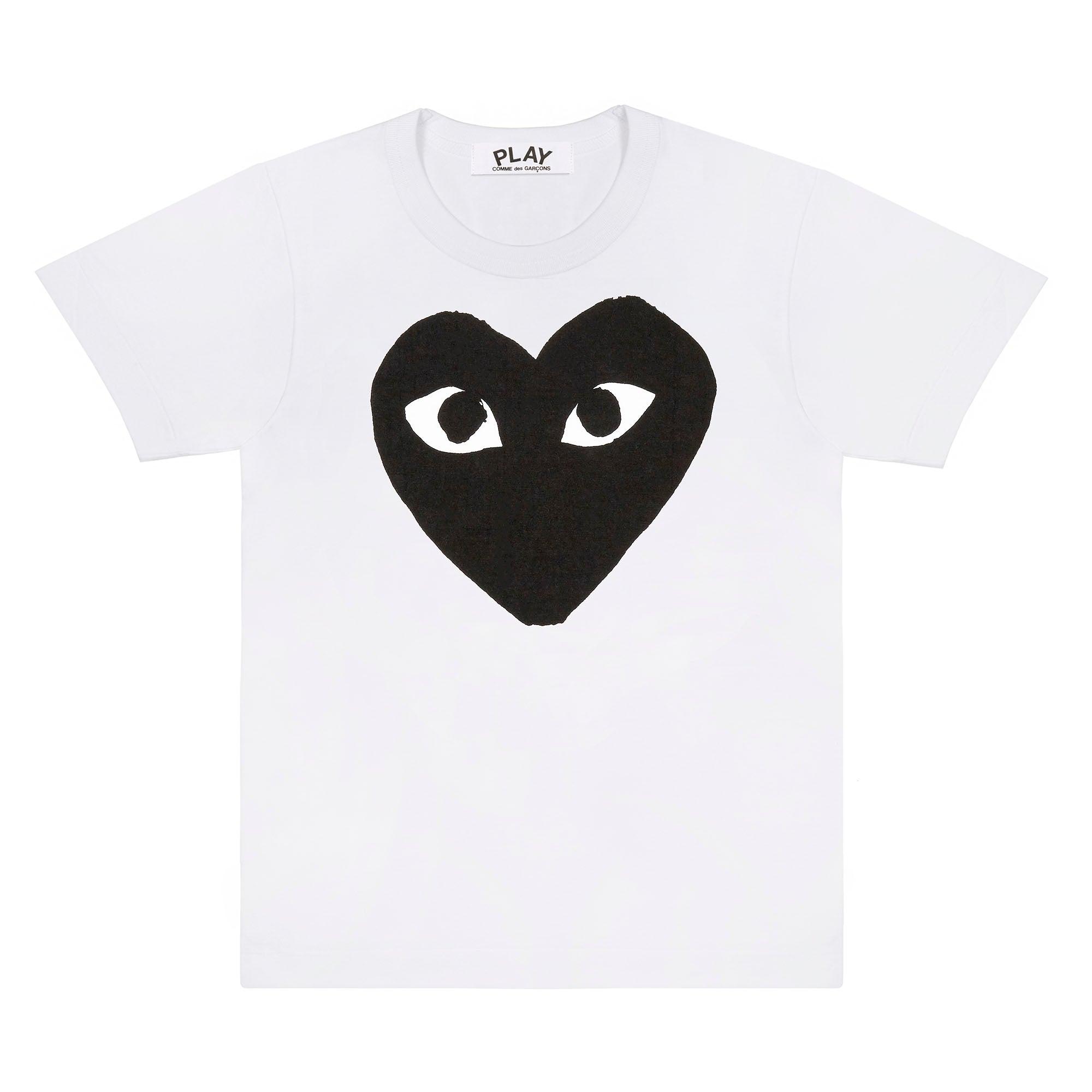 Play - Printed Black Heart T-Shirt - (Black) by COMME DES GARCONS