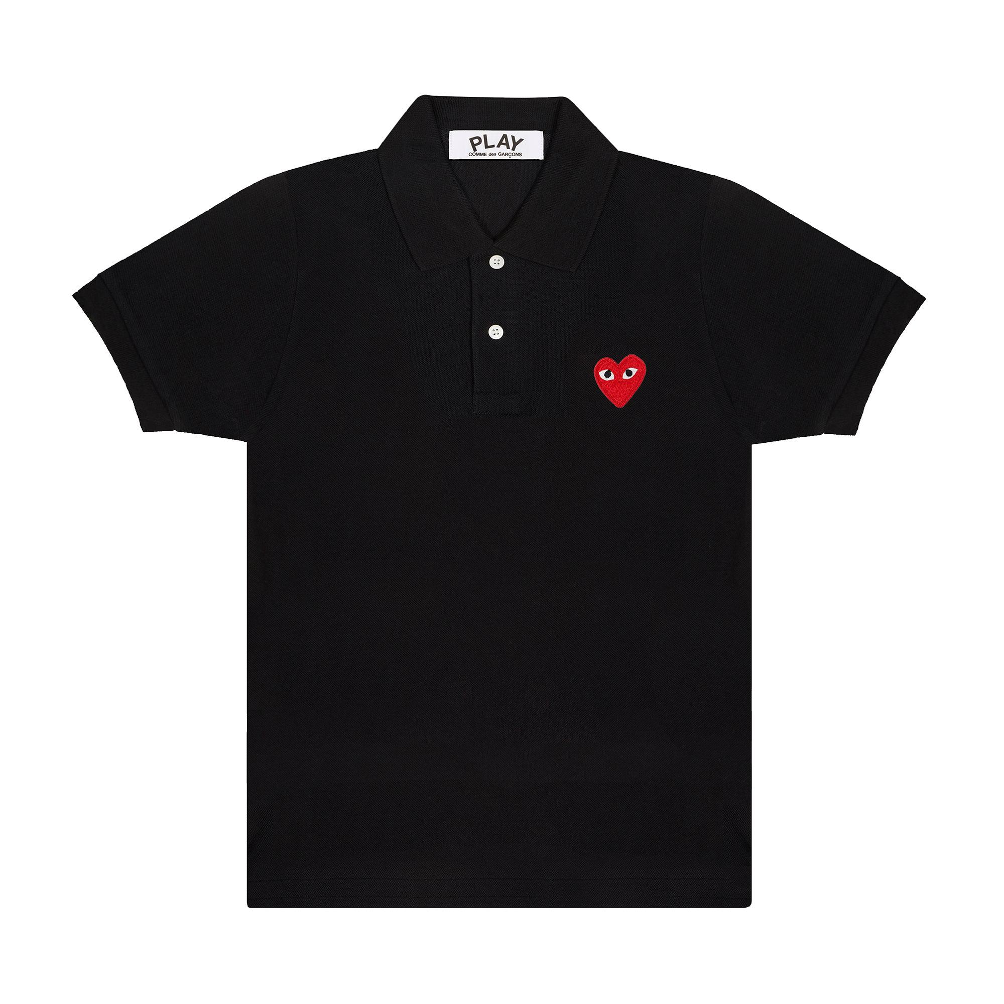 Play - Red Polo Shirt - (T005)(T006)(Black) by COMME DES GARCONS