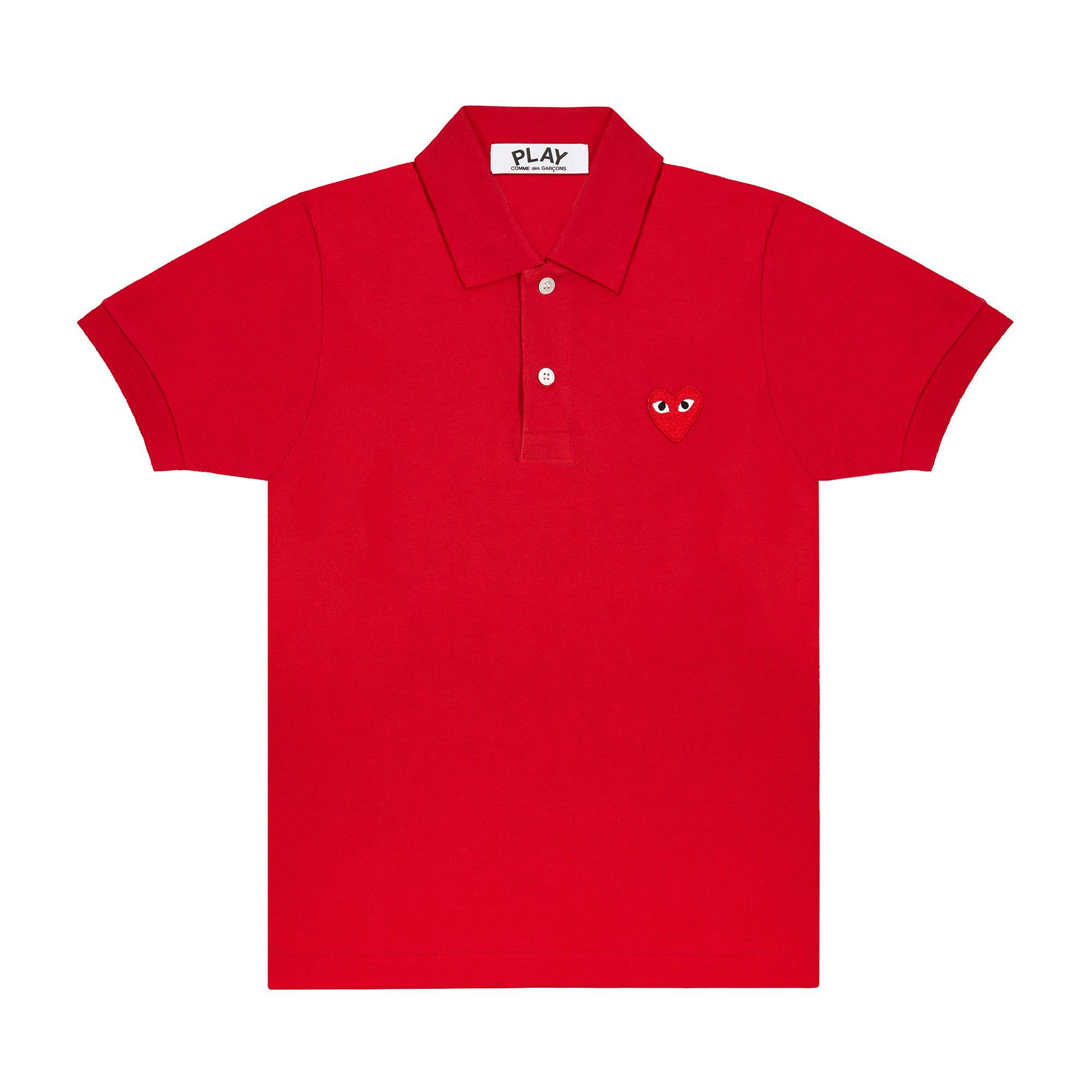 Play - Red Polo Shirt - (T005)(T006)(Red) by COMME DES GARCONS