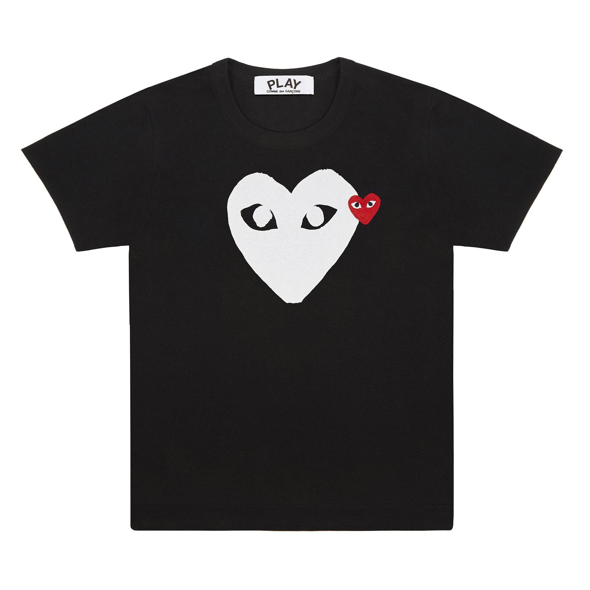 Play - Red T-Shirt - (Black/White) by COMME DES GARCONS