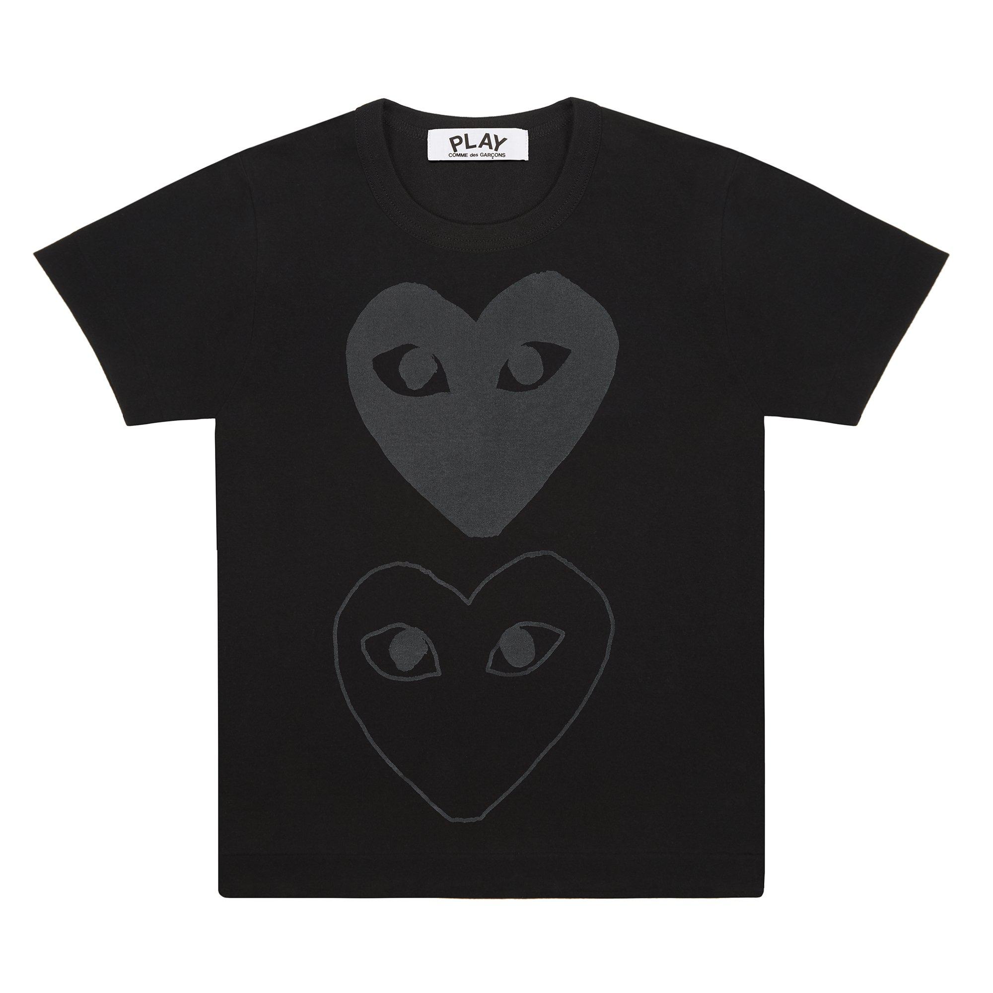 Play - T-Shirt - (Black/Black) by COMME DES GARCONS