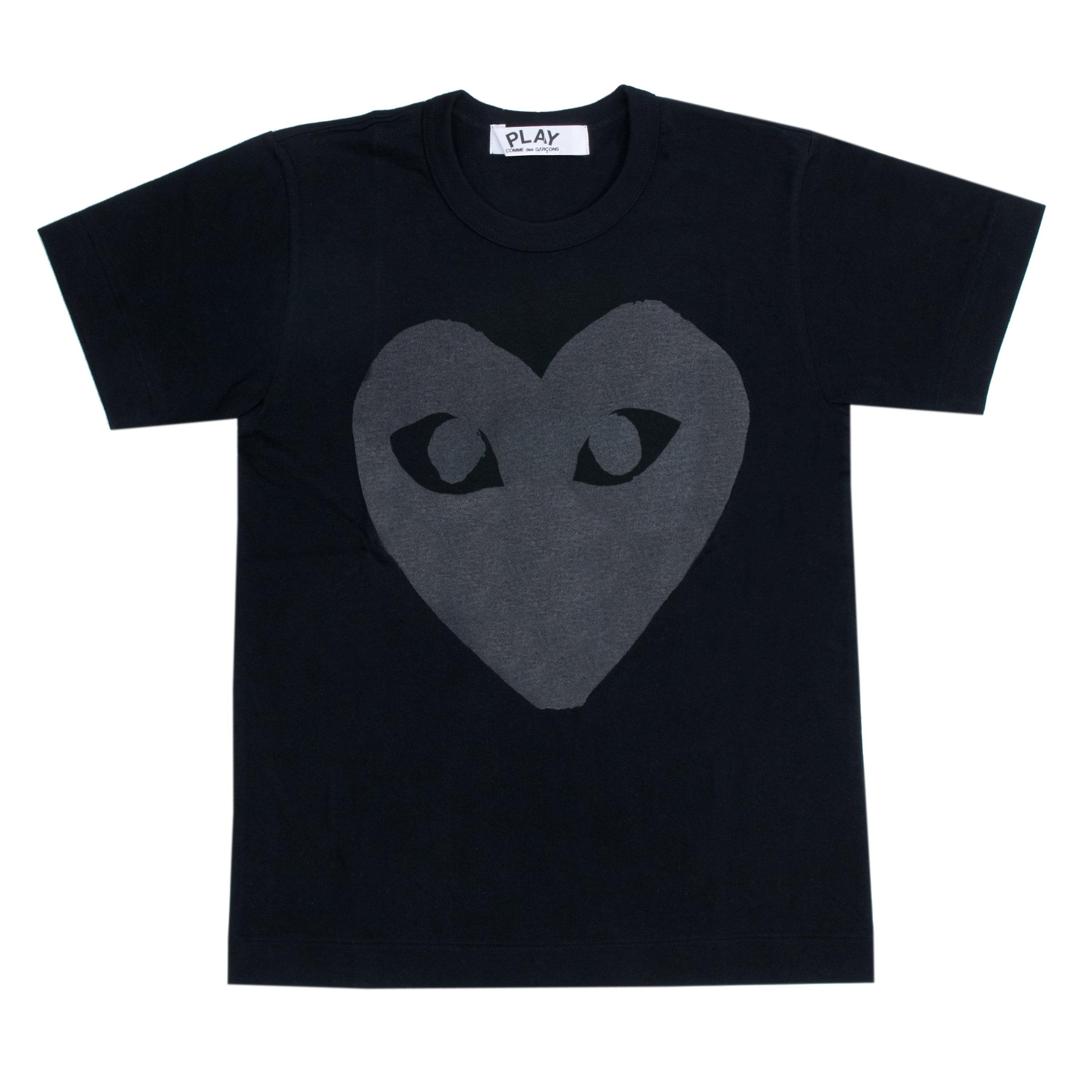 Play - T-Shirt - (Black/Black) by COMME DES GARCONS