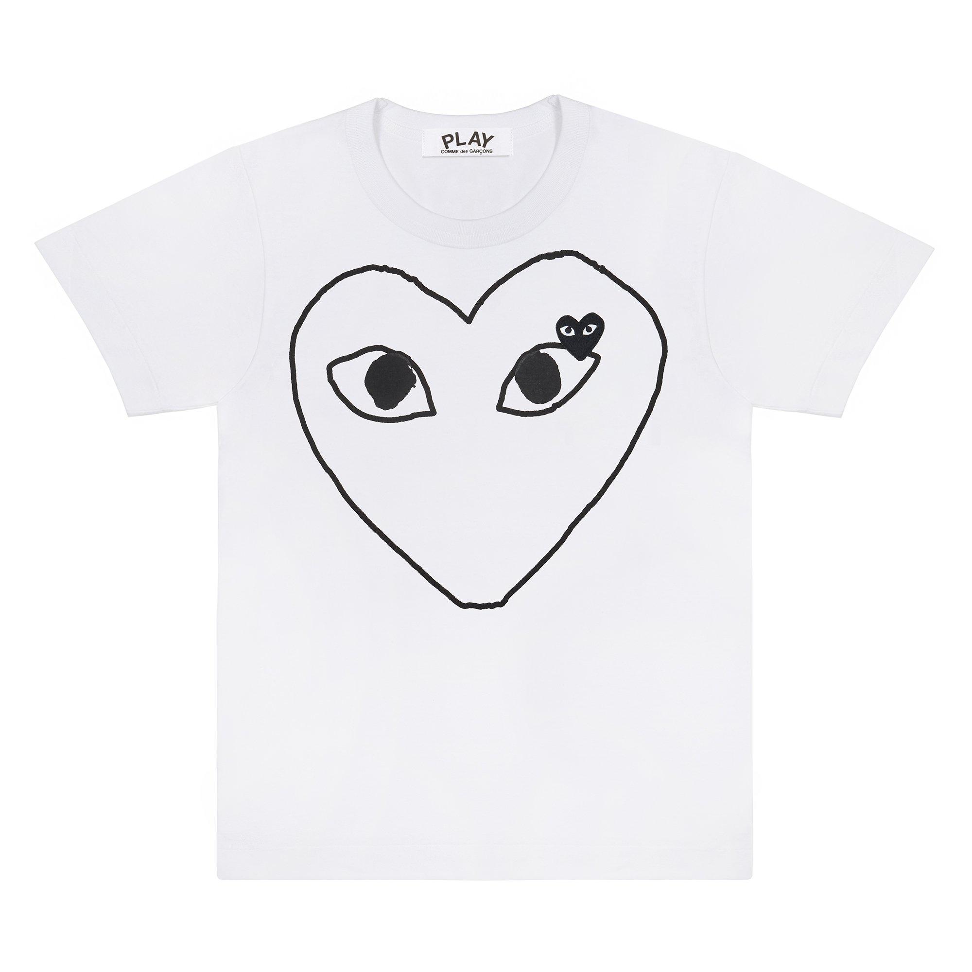 Play - T-Shirt - (White) by COMME DES GARCONS