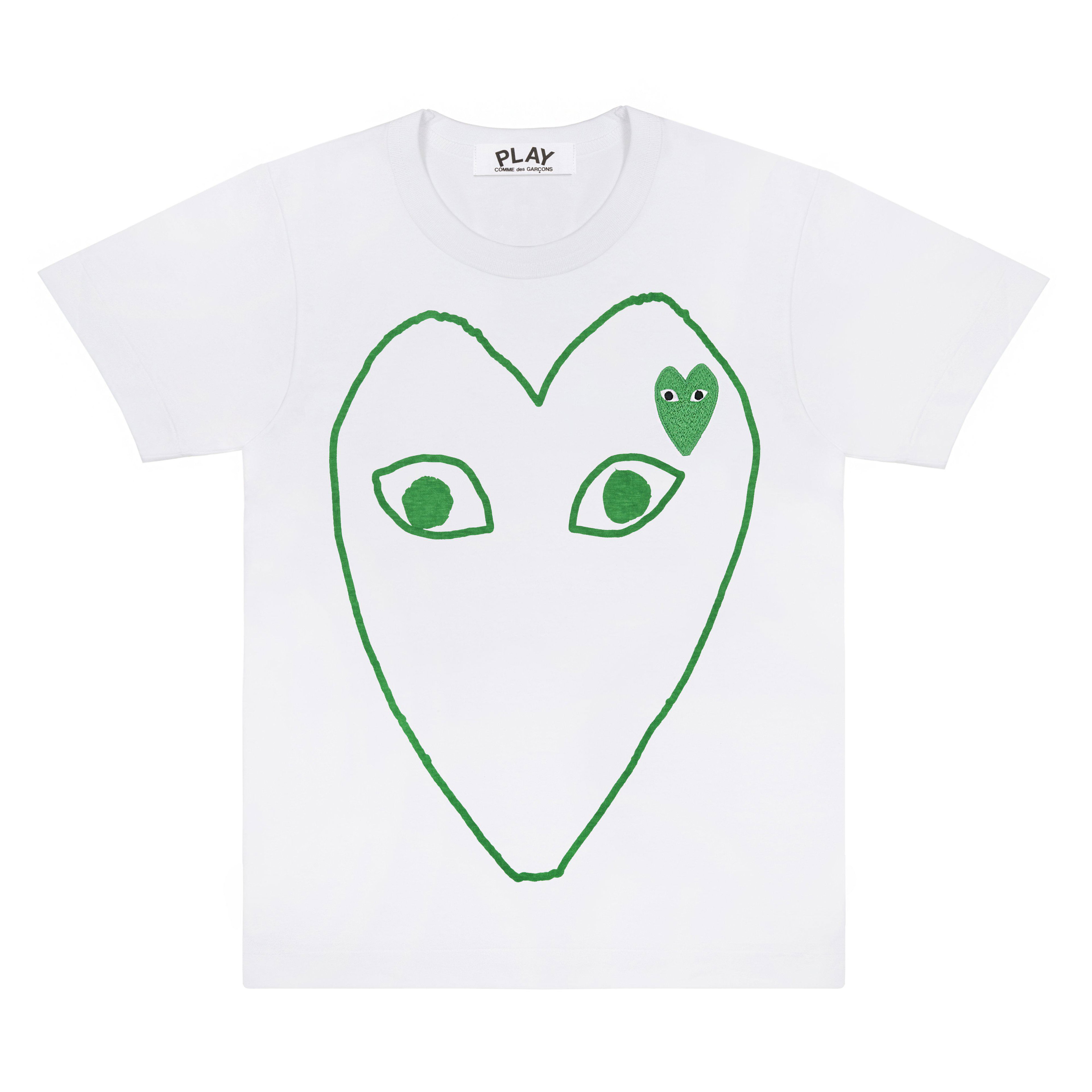 Play - T-Shirt - (White) by COMME DES GARCONS
