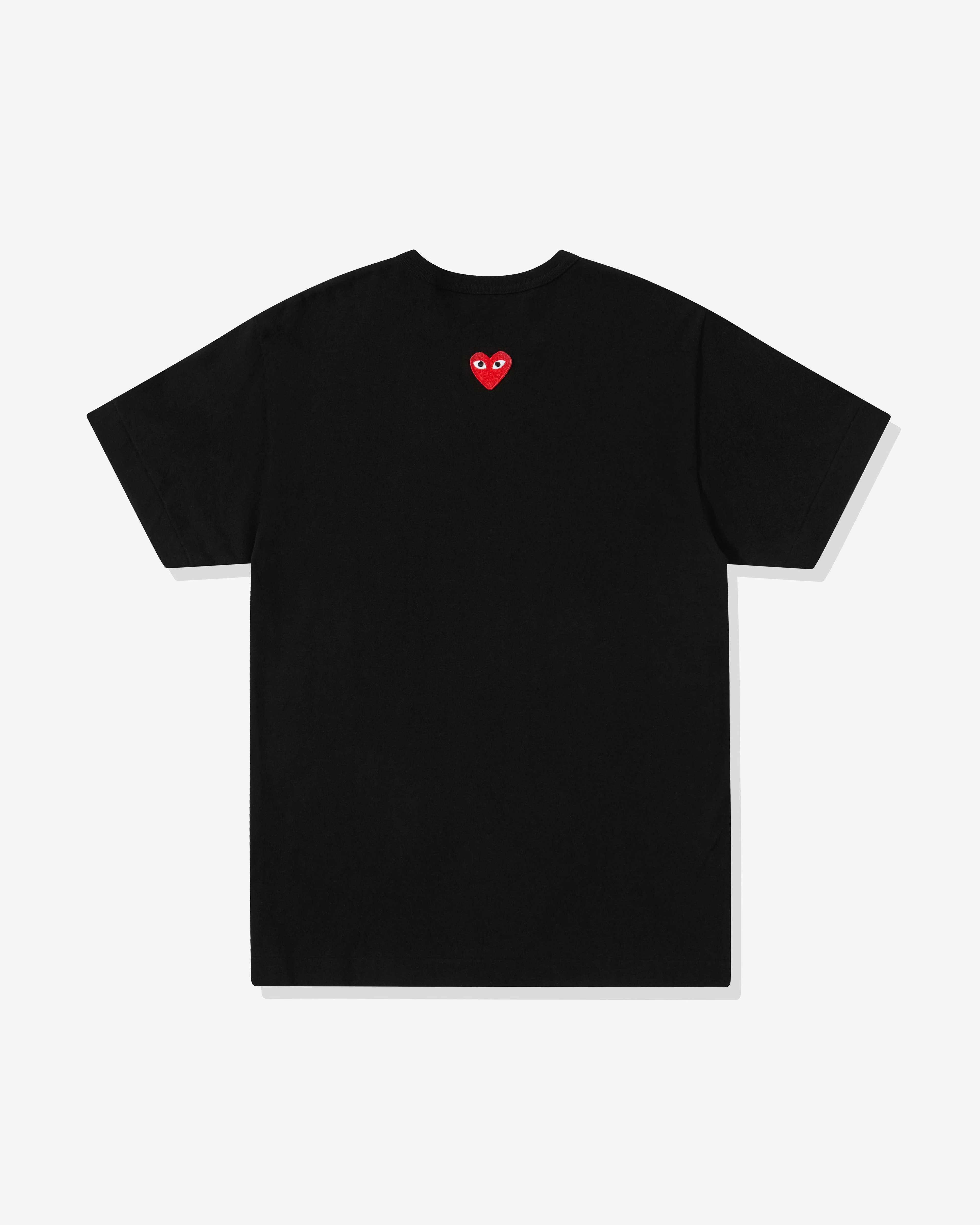 Play - Unisex Reverse Red Heart T-Shirt - (Black) by COMME DES GARCONS