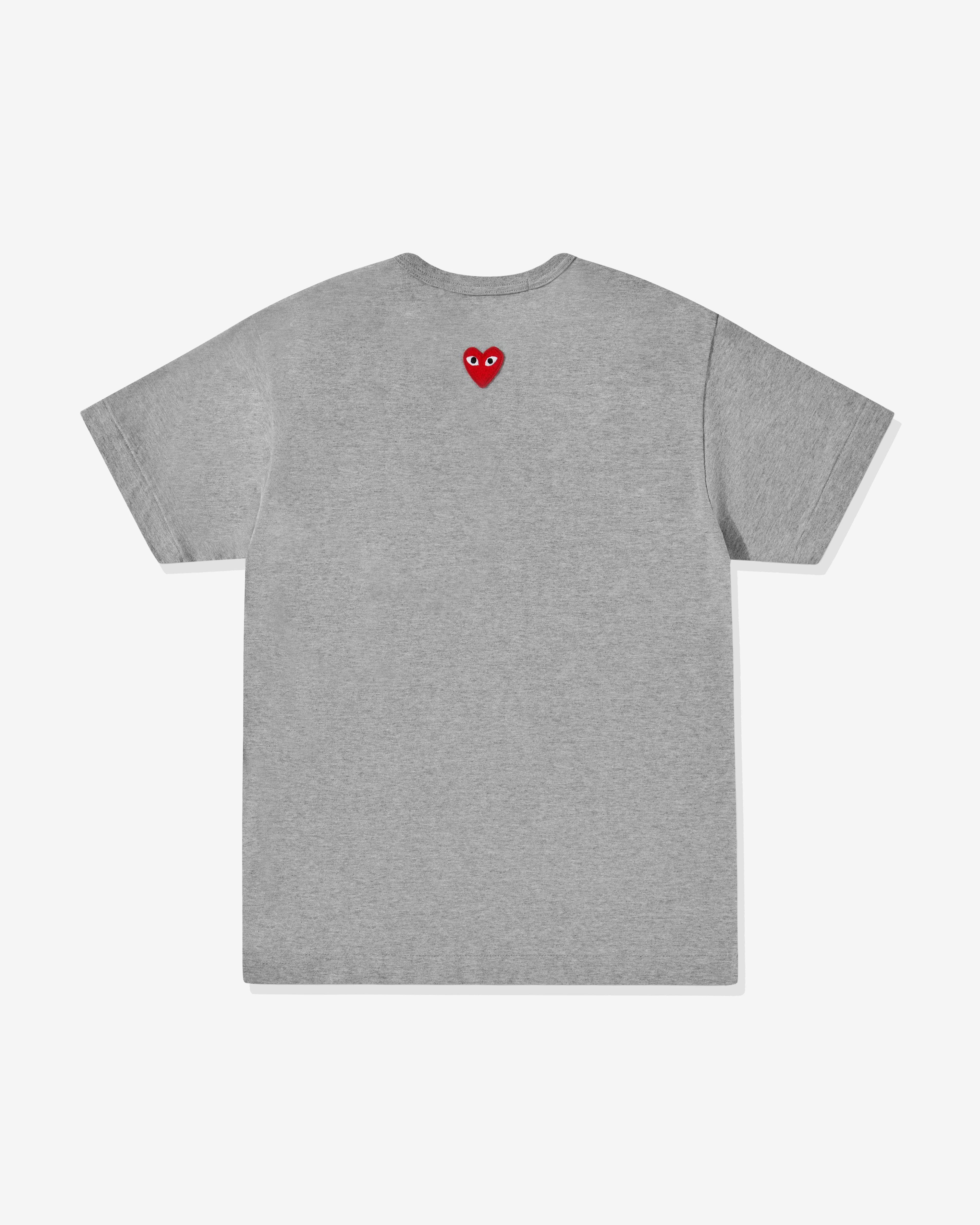 Play - Unisex Reverse Red Heart T-Shirt - (Grey) by COMME DES GARCONS