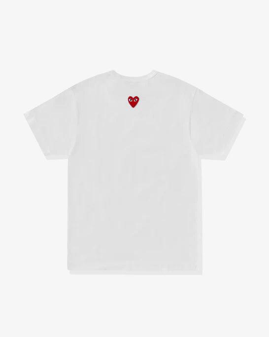 Play - Unisex Reverse Red Heart T-Shirt - (White) by COMME DES GARCONS