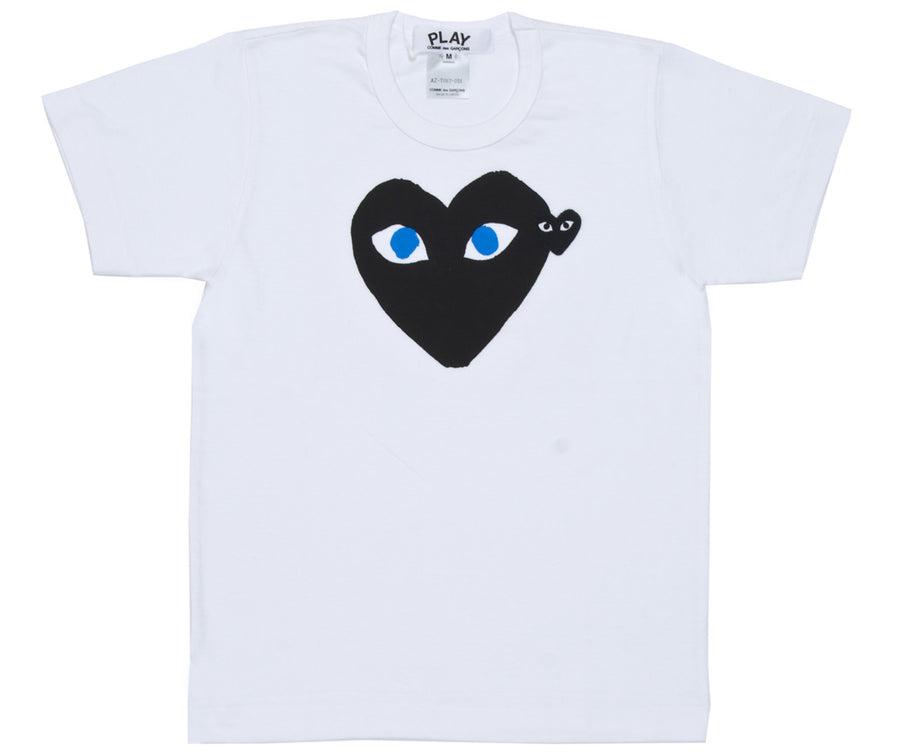 Play - Unisex's T-Shirt With Blue Eyes - (T088) (White) by COMME DES GARCONS