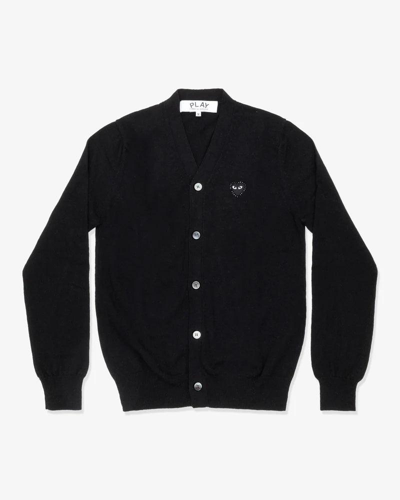 Play - V-Neck Cardigan - (Black) by COMME DES GARCONS