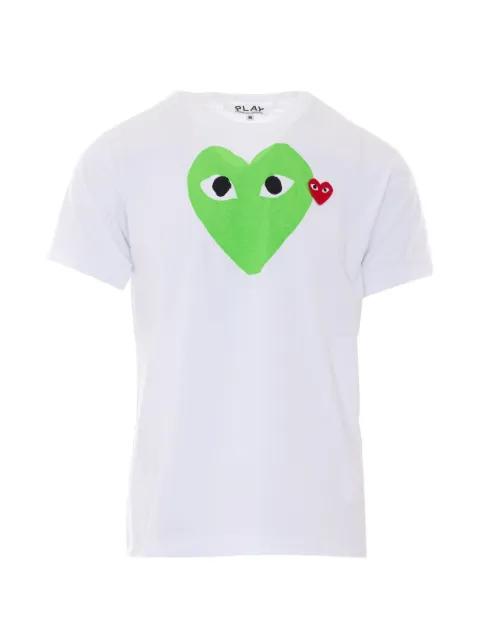 Play heart-print logo-patch T-shirt by COMME DES GARCONS