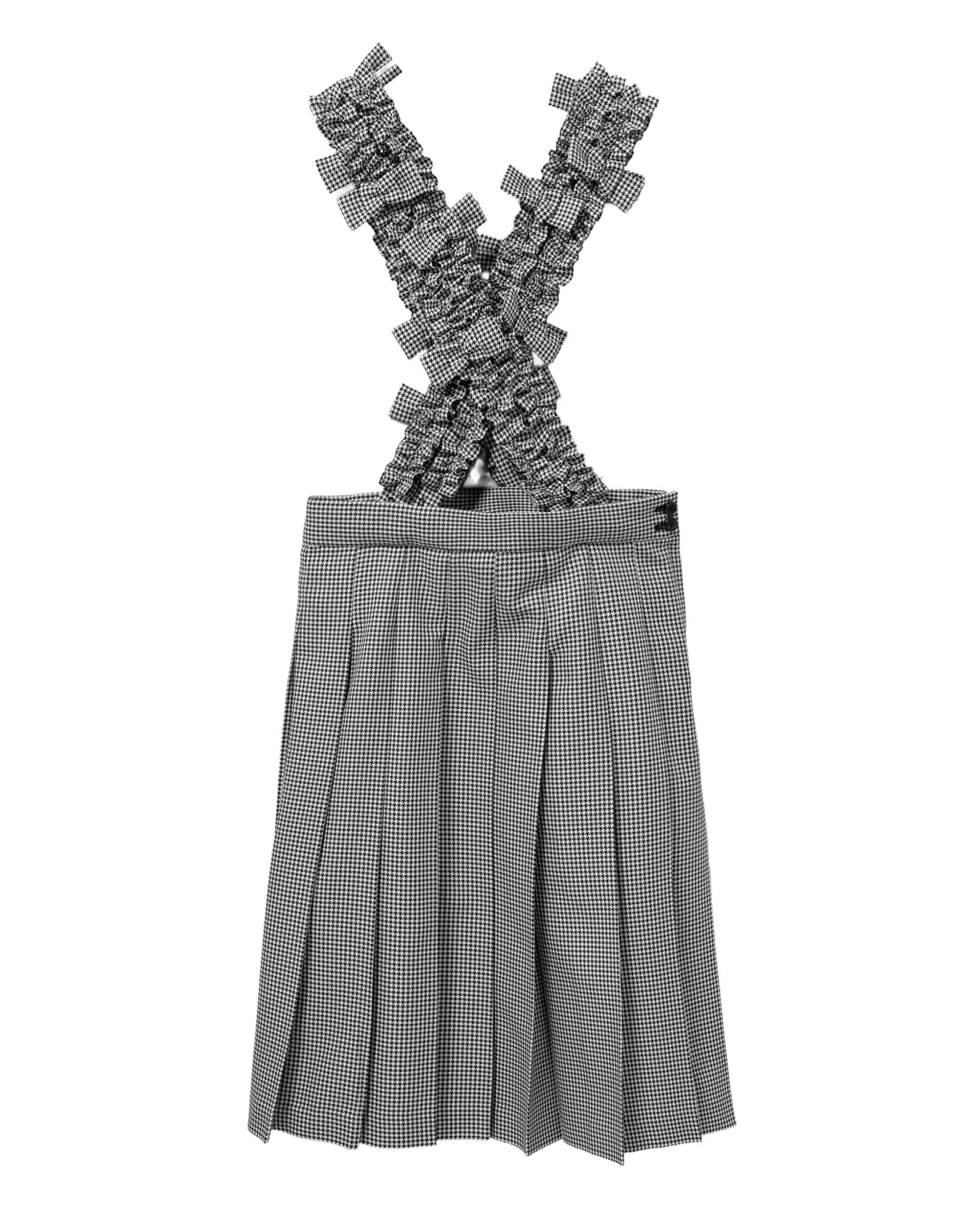 Pleated skirt with suspender straps by COMME DES GARCONS