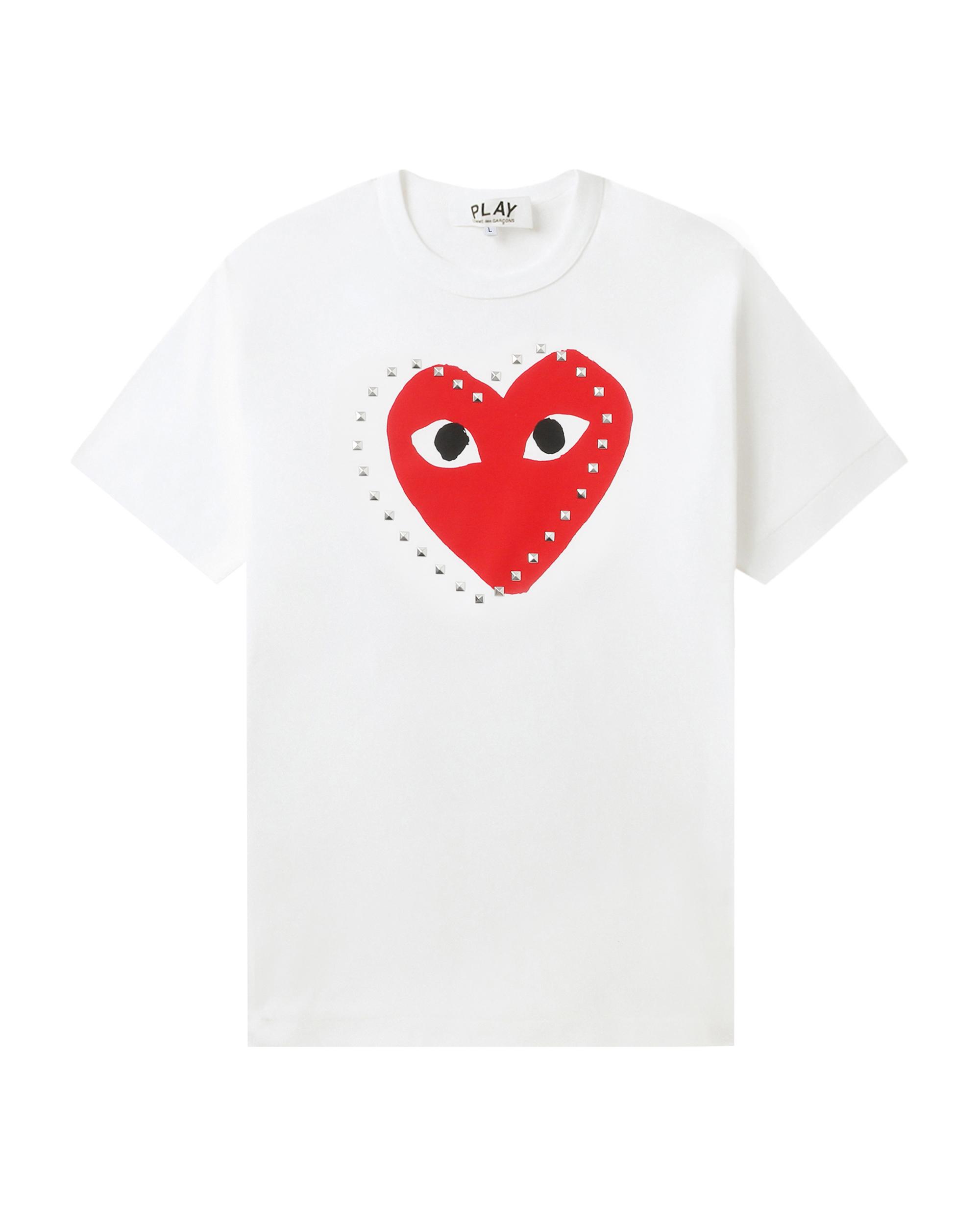 Red heart X Studs tee by COMME DES GARCONS