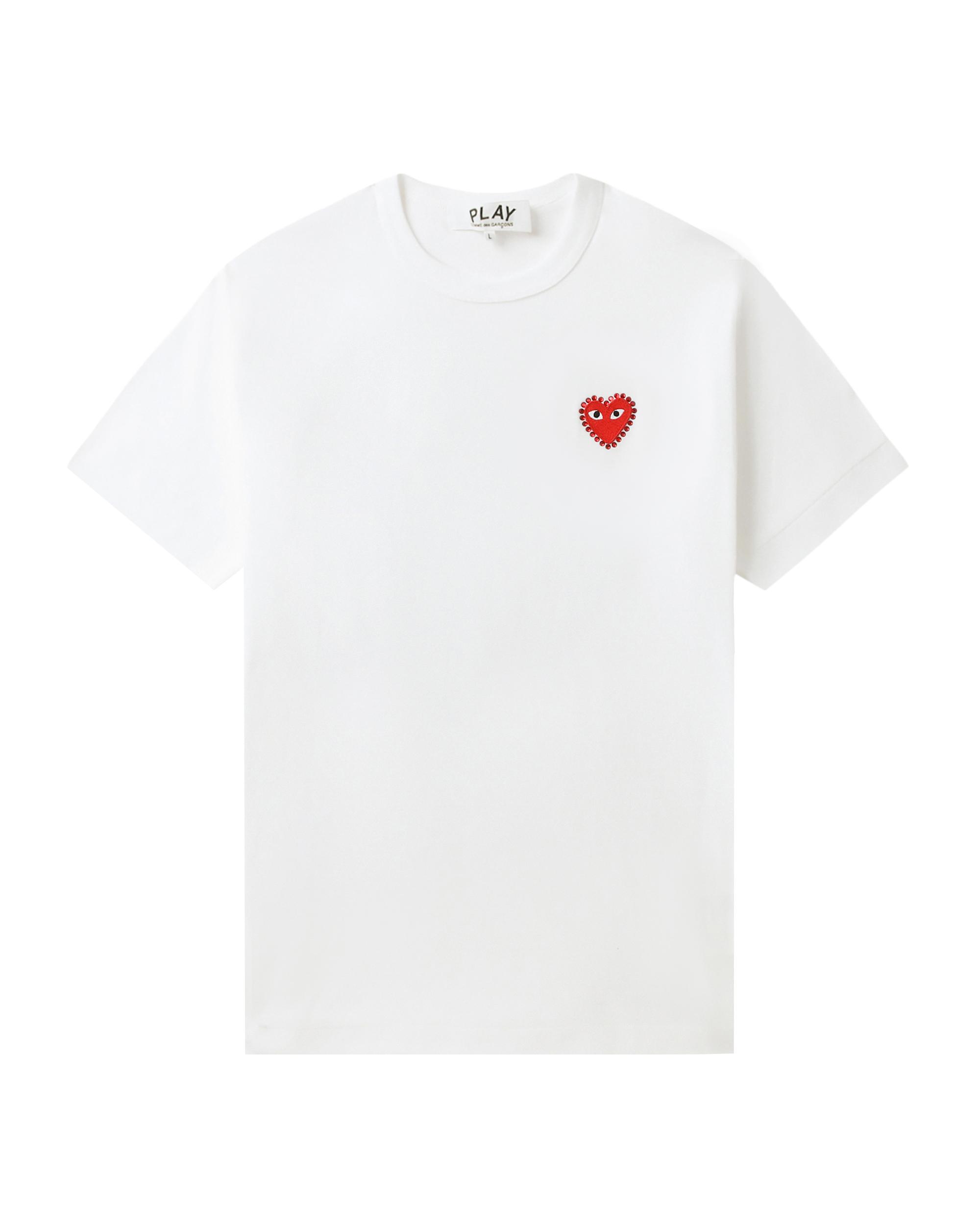 Rhinestone embellished heart tee by COMME DES GARCONS