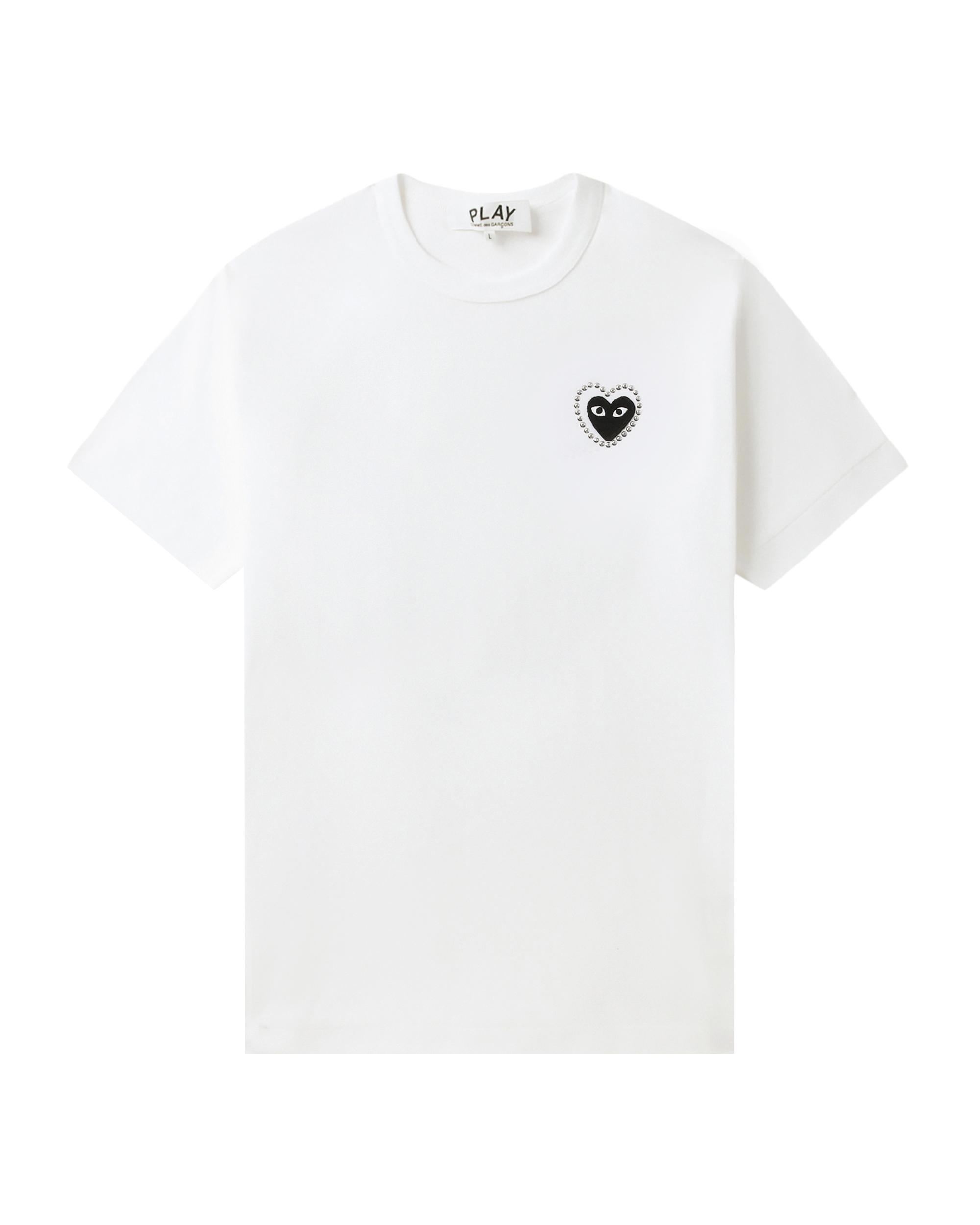 Rhinestone embellished heart tee by COMME DES GARCONS