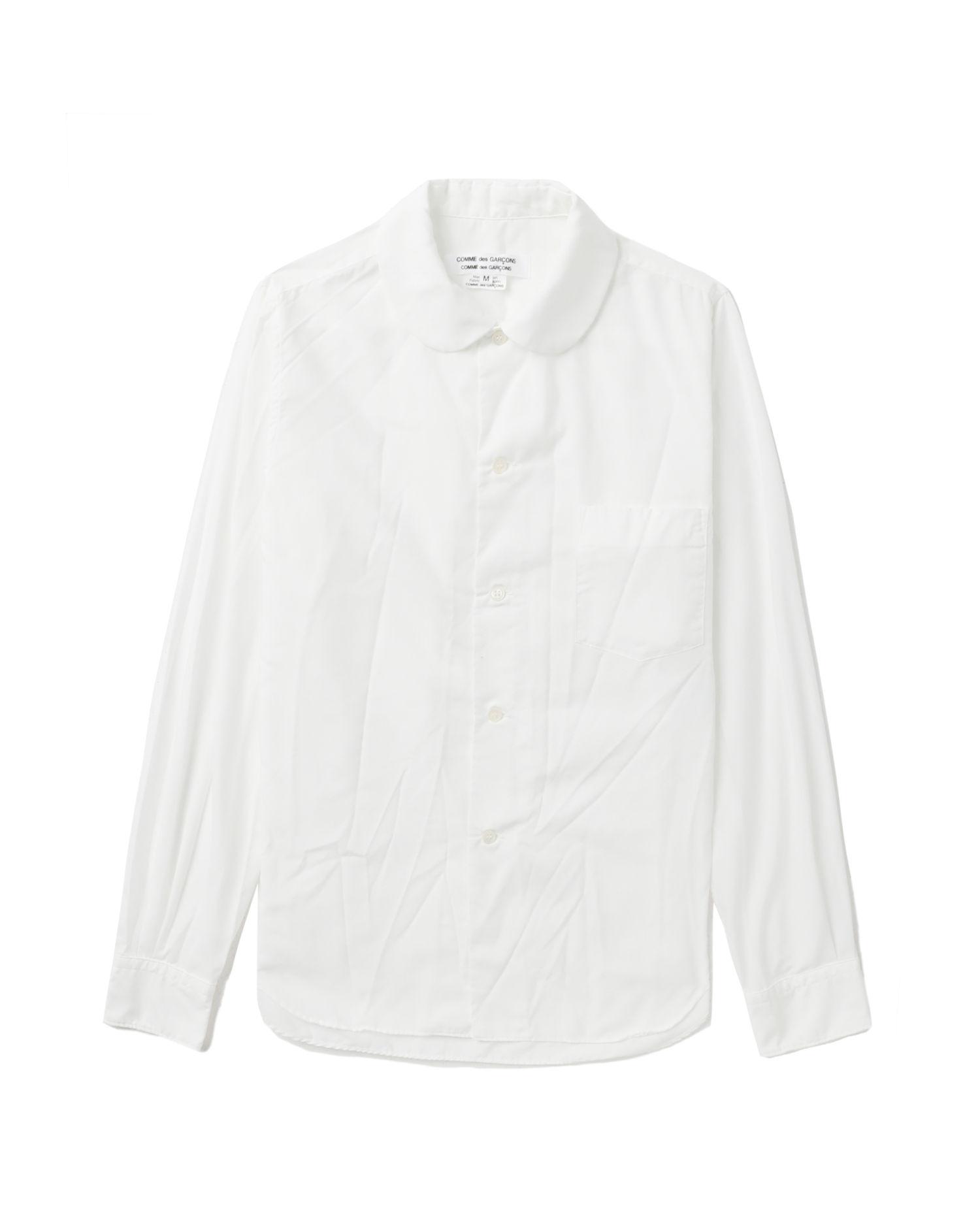 Round collar long sleeve shirt by COMME DES GARCONS