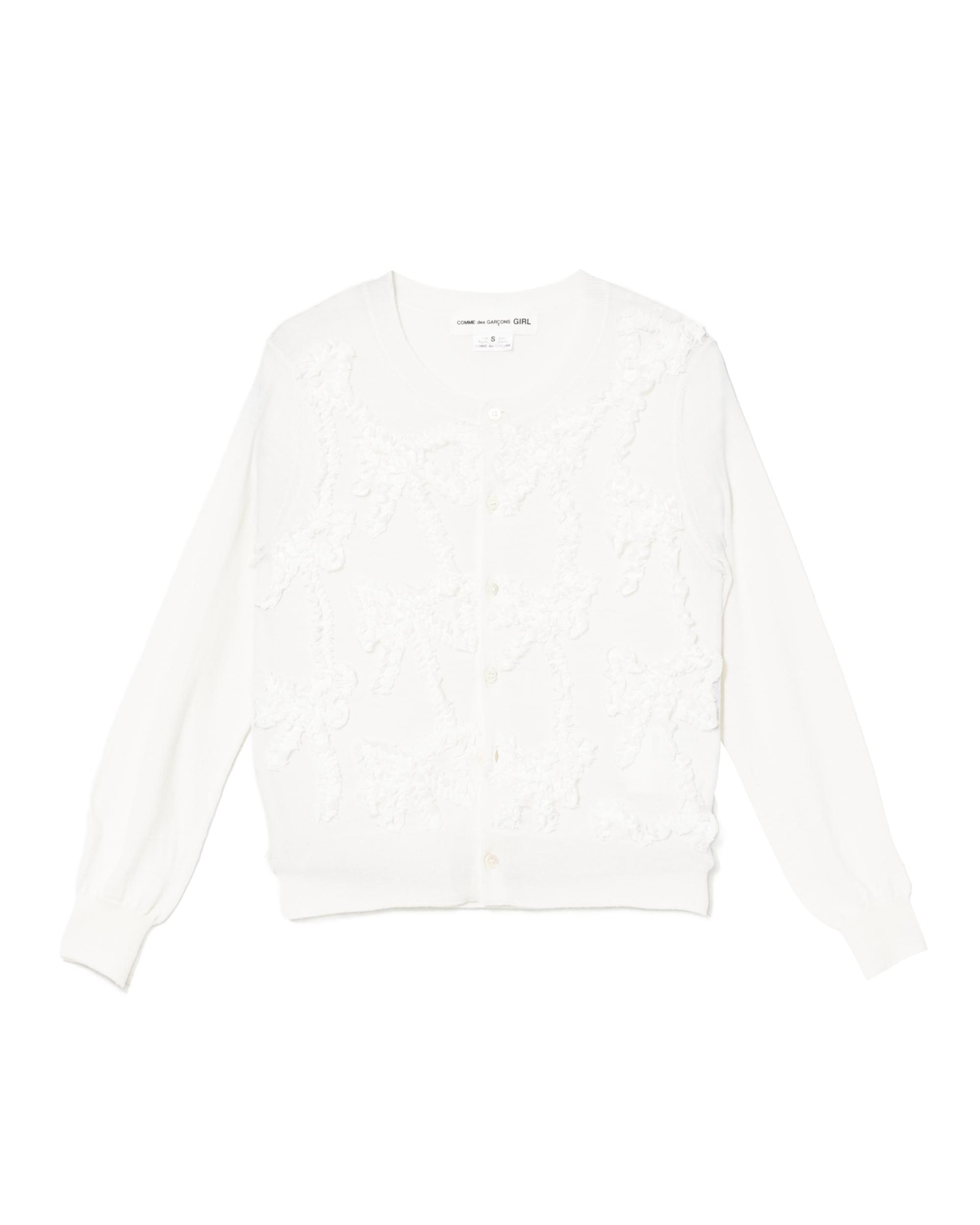 Ruffle embellished cardigan by COMME DES GARCONS