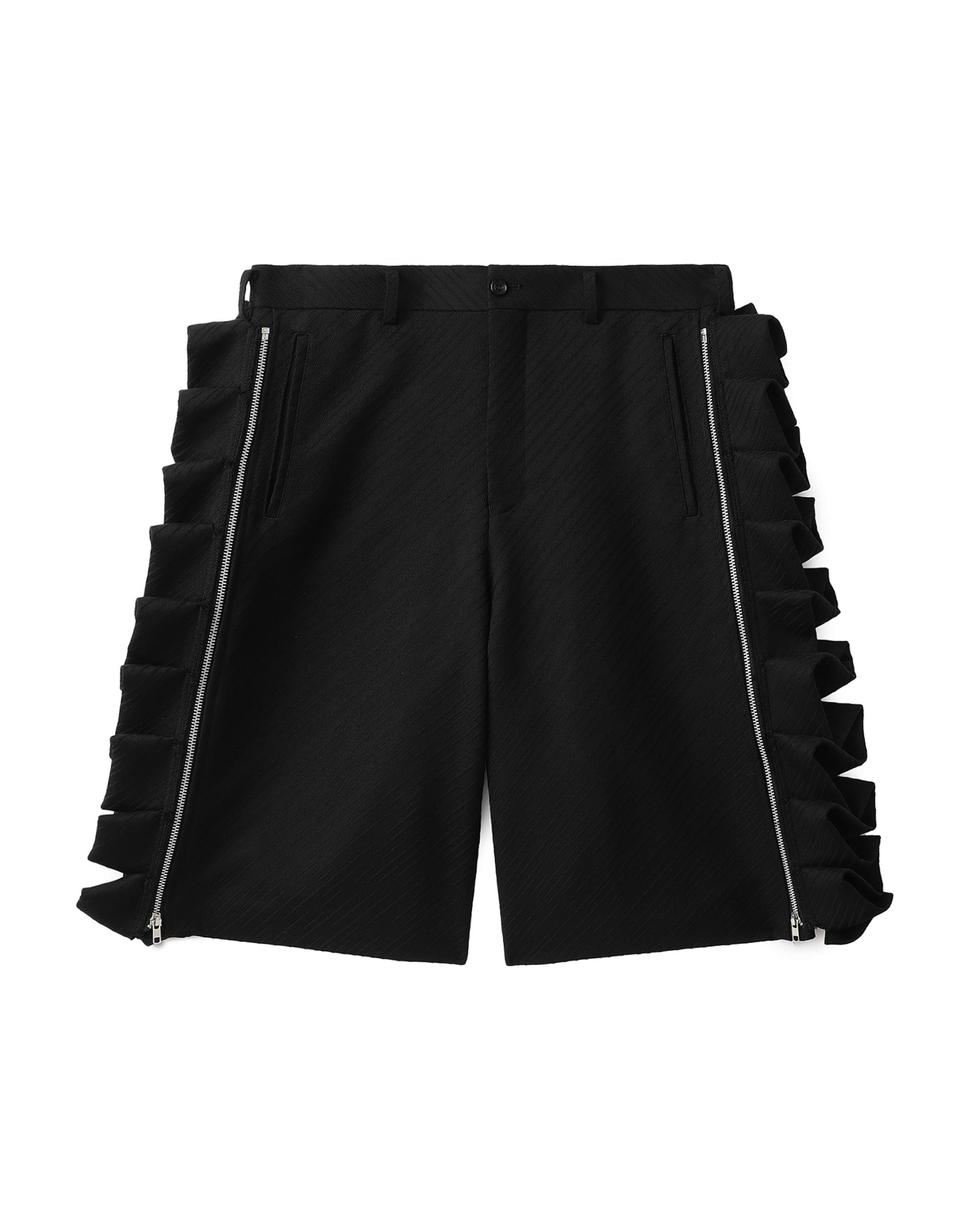Ruffle stripe shorts by COMME DES GARCONS