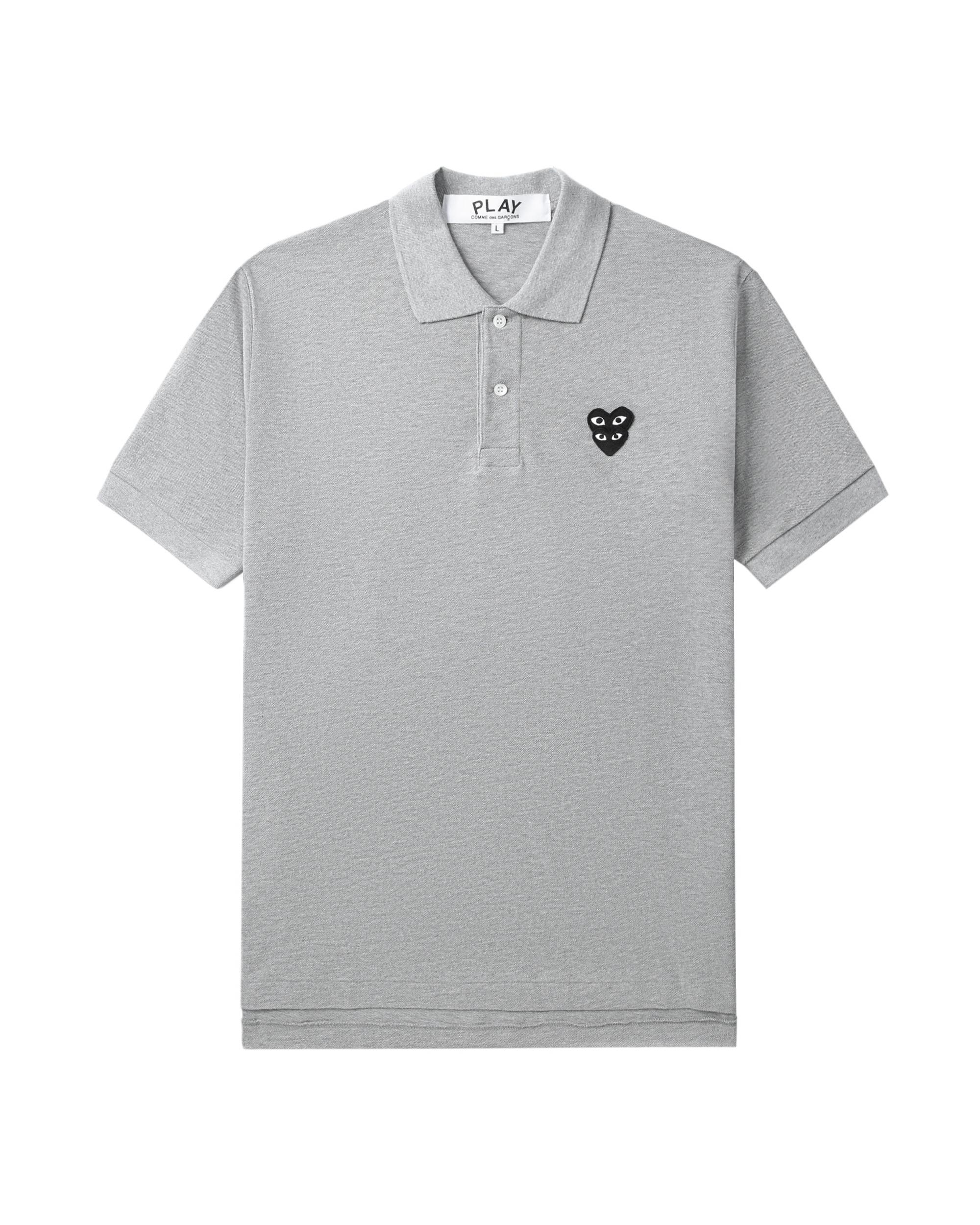 Stacked heart polo shirt by COMME DES GARCONS