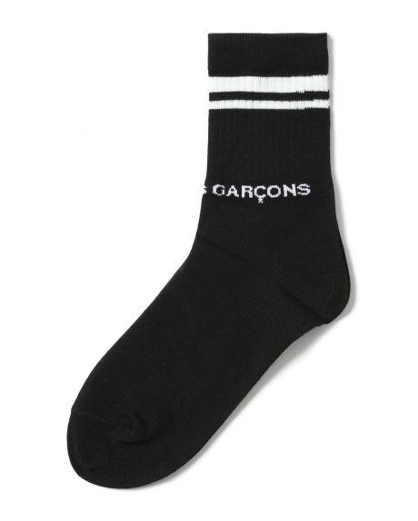 Stripe logo socks by COMME DES GARCONS