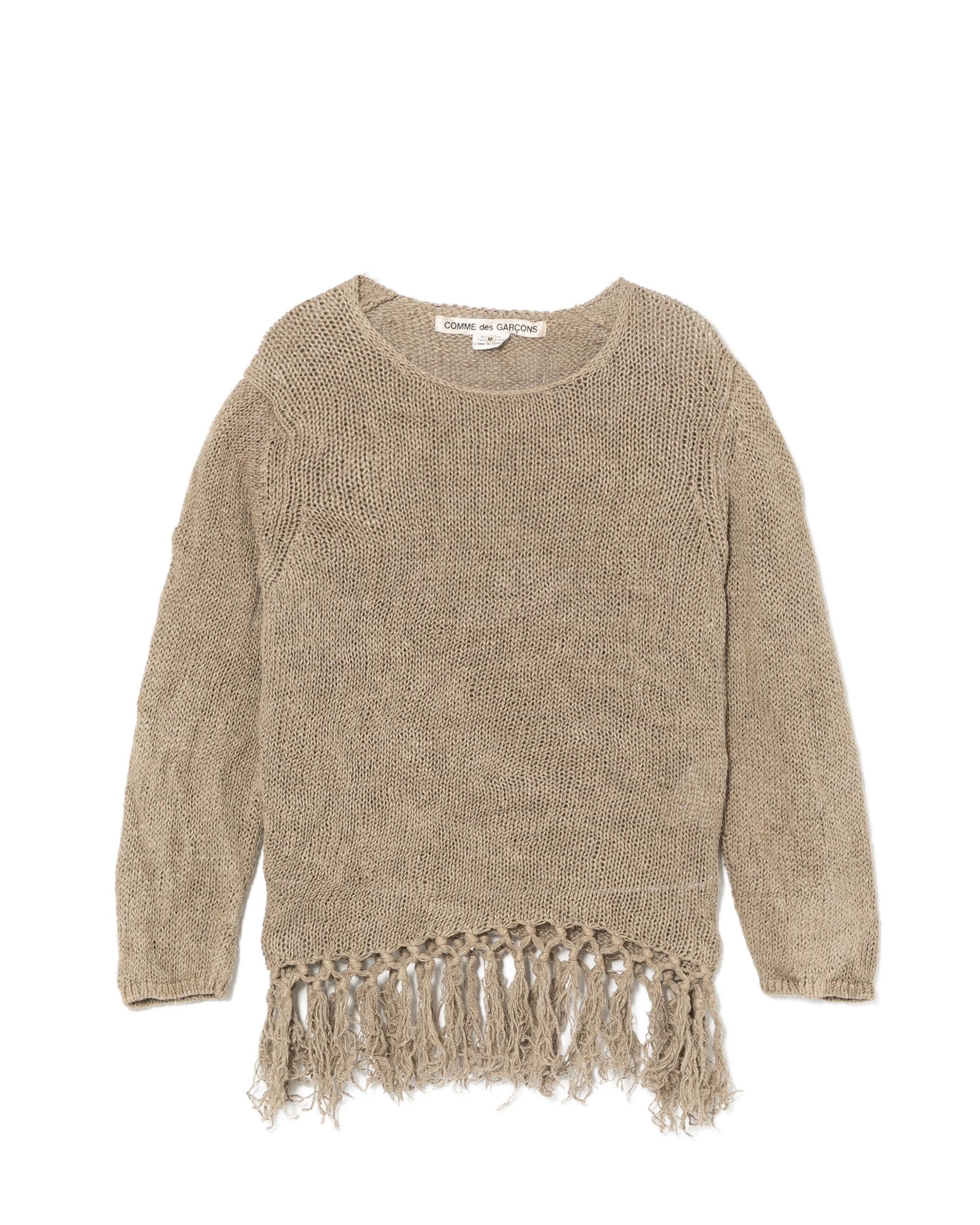Tassled hem sweater by COMME DES GARCONS