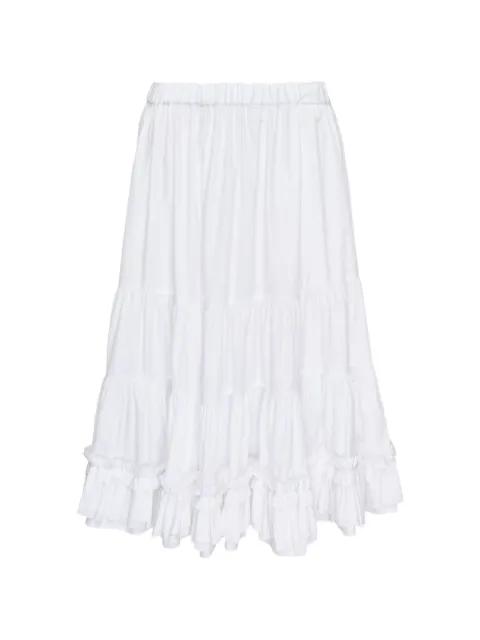 Teiban ruffled cotton midi skirt by COMME DES GARCONS