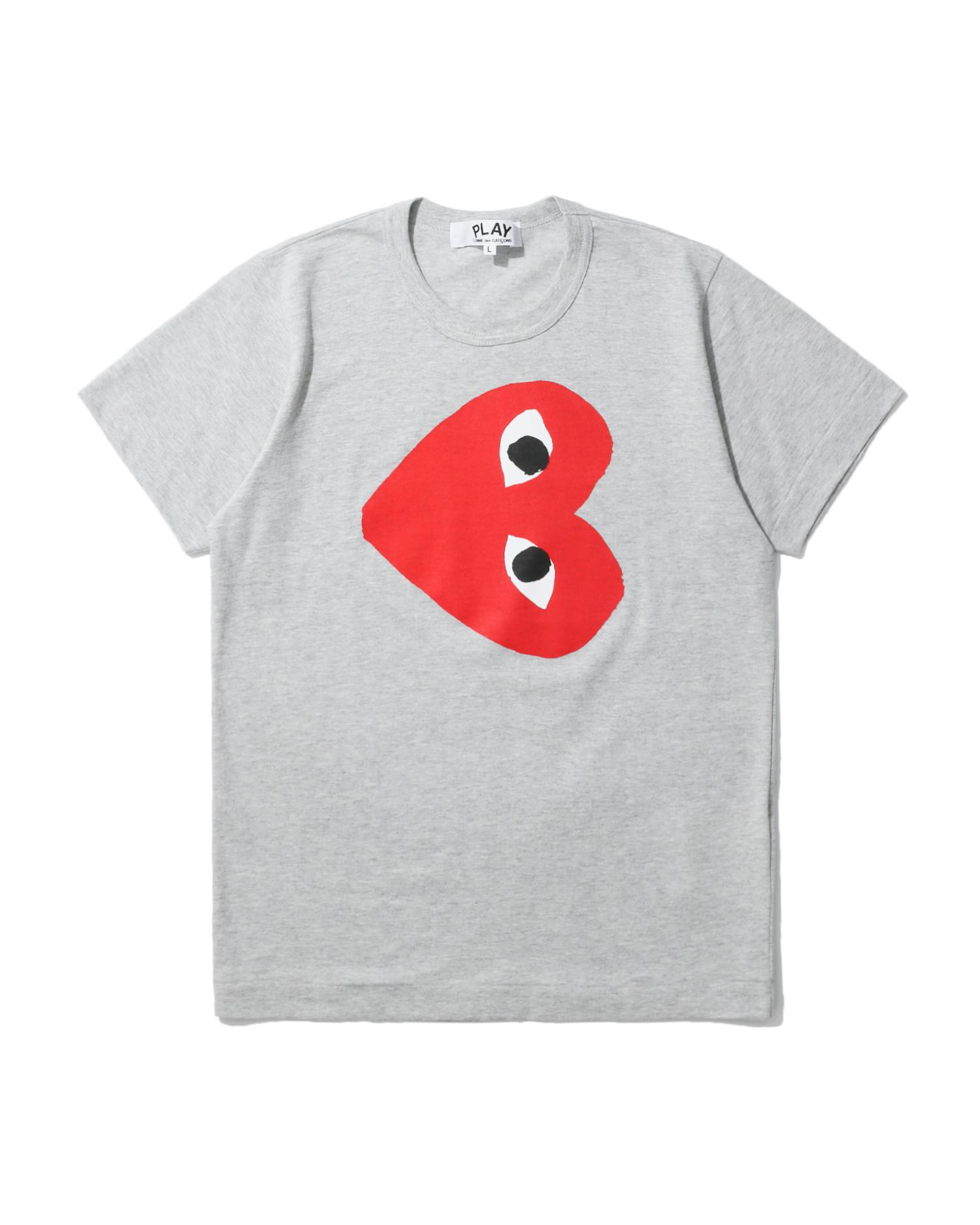 Tilted heart logo tee by COMME DES GARCONS