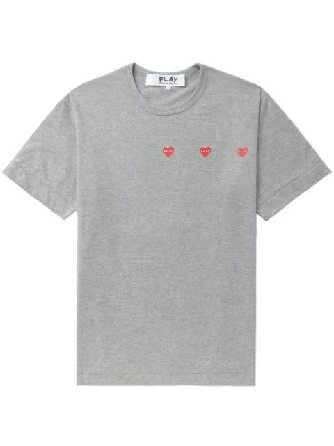 Triple Hearts cotton T-shirt by COMME DES GARCONS