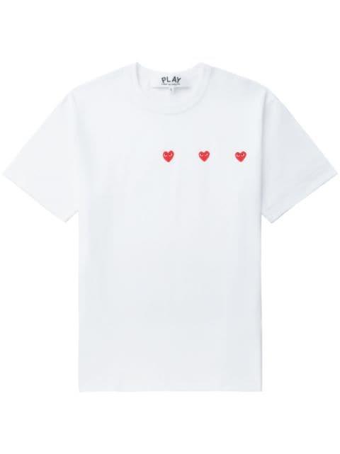 Triple Hearts cotton T-shirt by COMME DES GARCONS